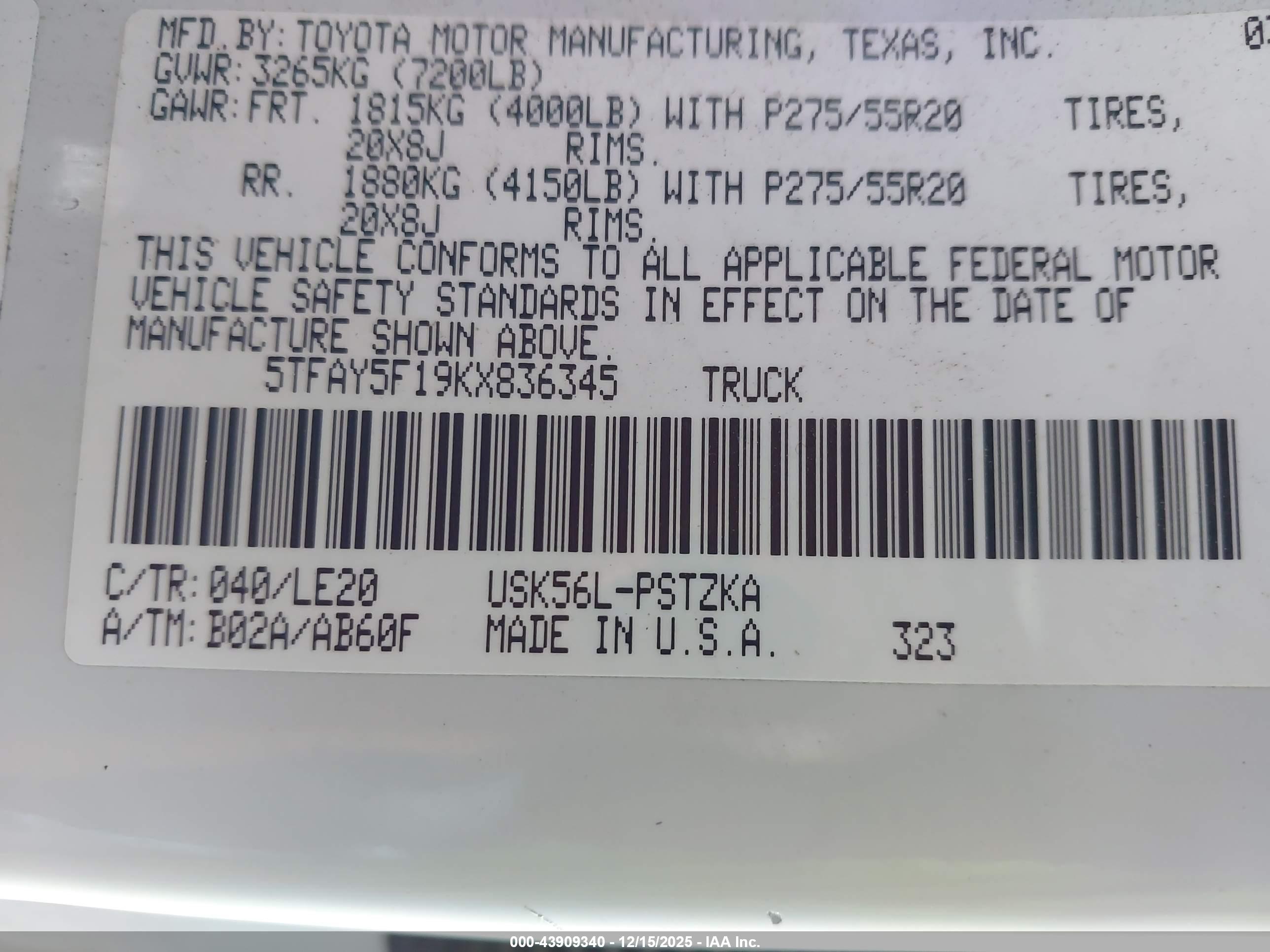 TOYOTA TUNDRA image 9