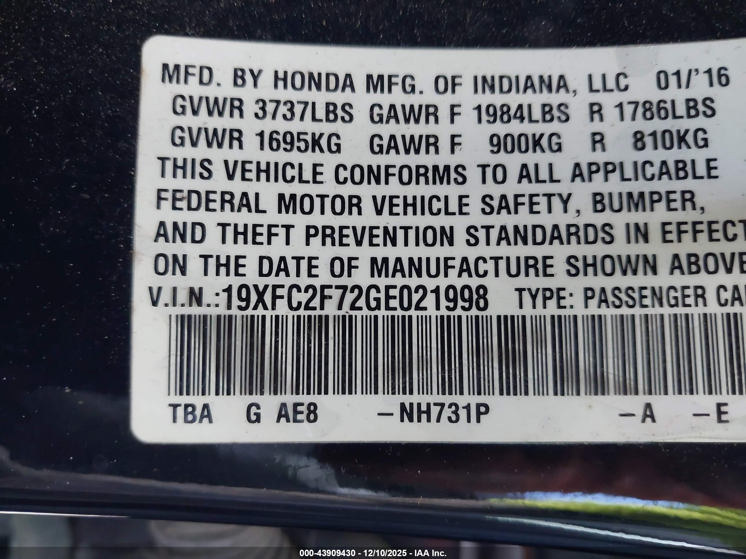 HONDA CIVIC image 9