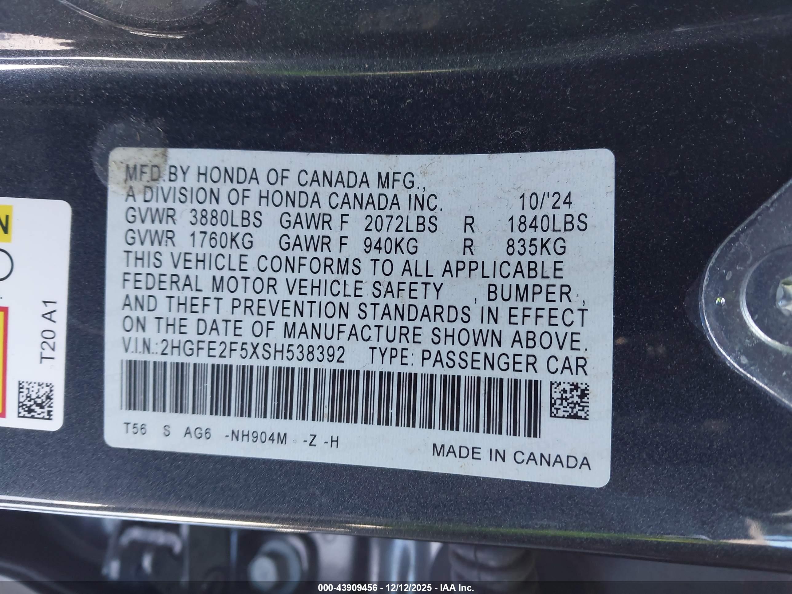 HONDA CIVIC image 9
