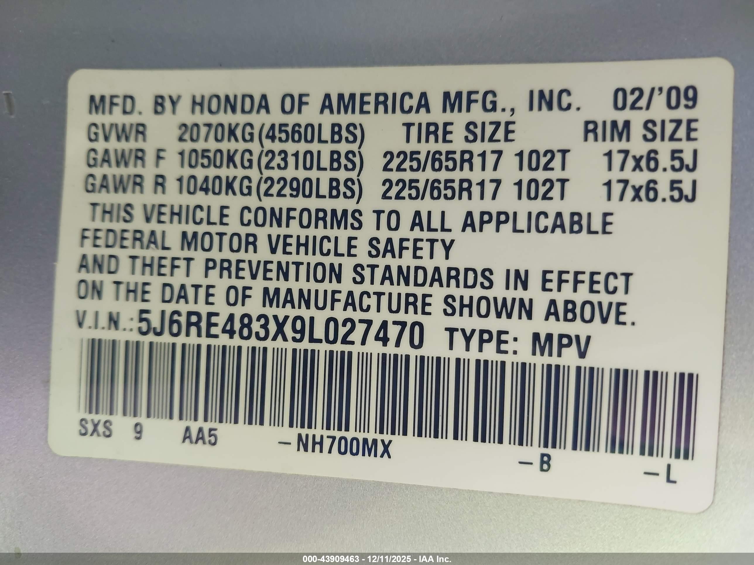 HONDA CR-V image 9