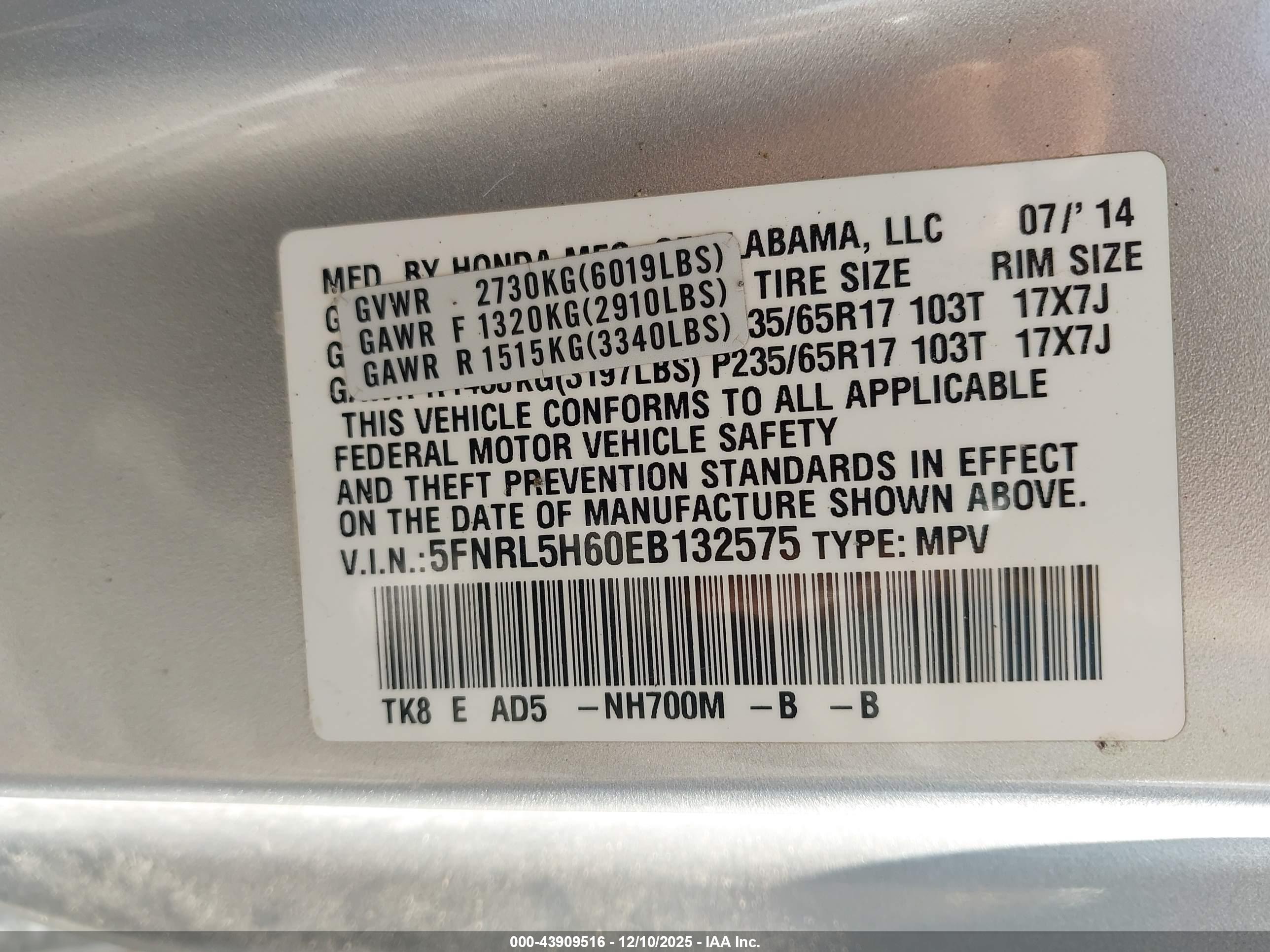 HONDA ODYSSEY image 9