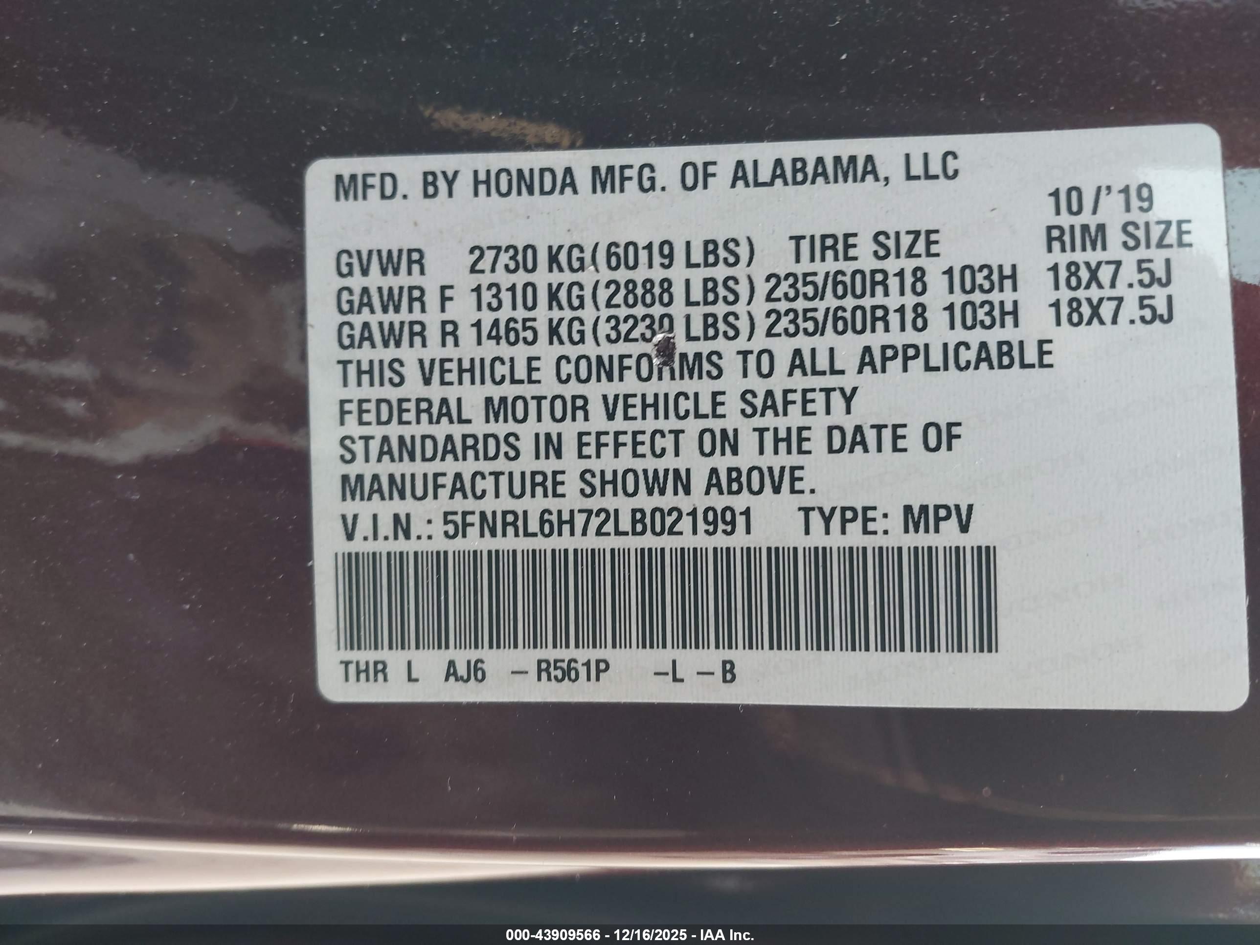 HONDA ODYSSEY image 9
