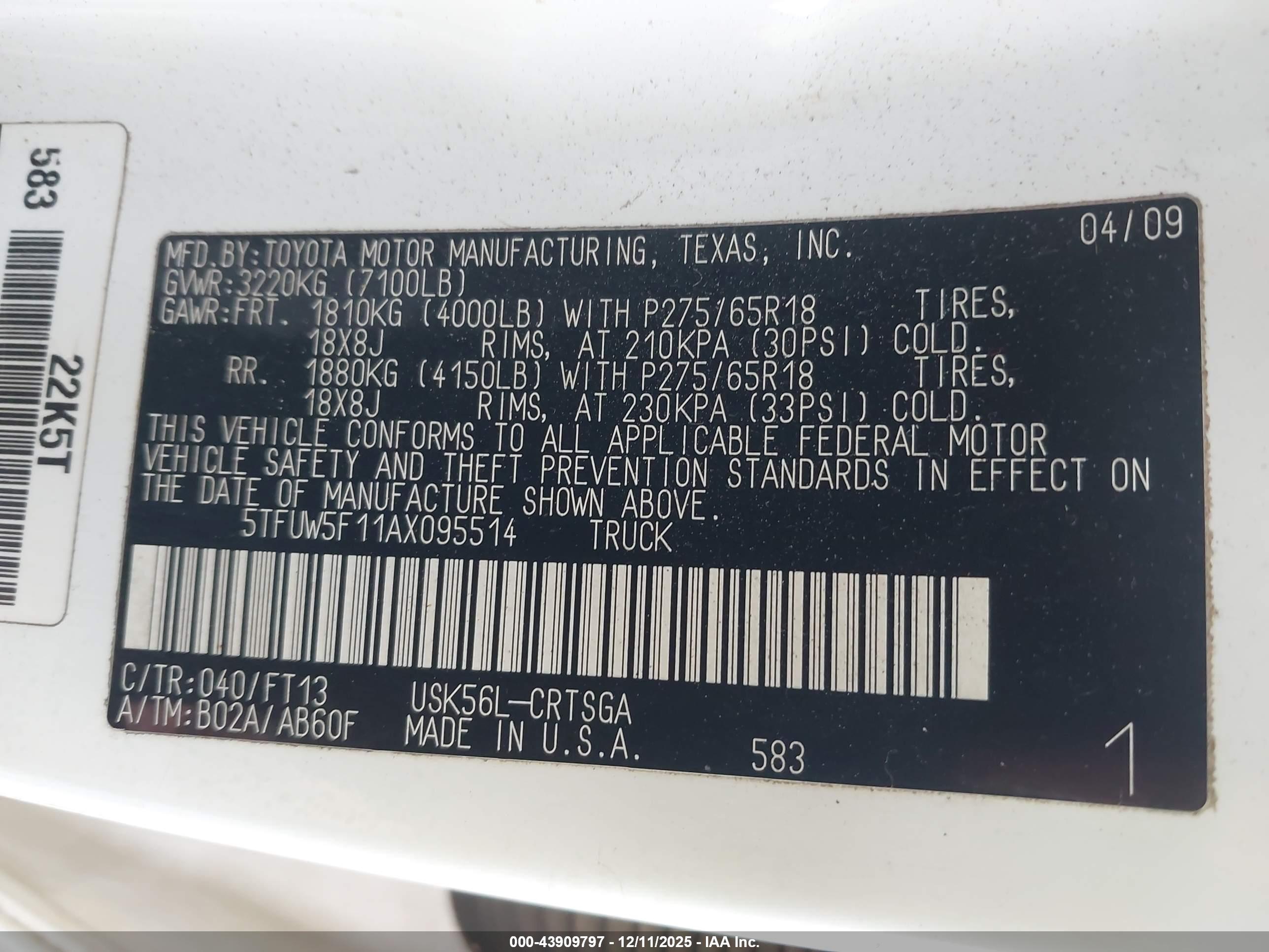 TOYOTA TUNDRA image 9