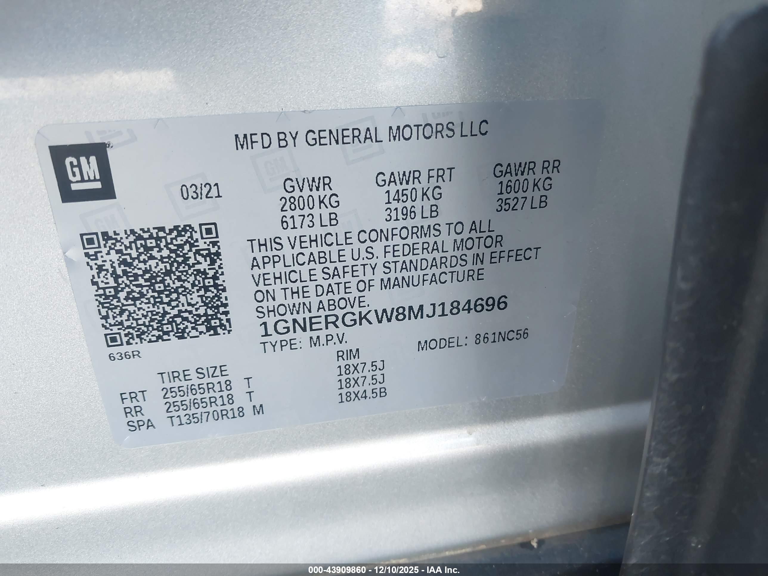 CHEVROLET TRAVERSE image 9