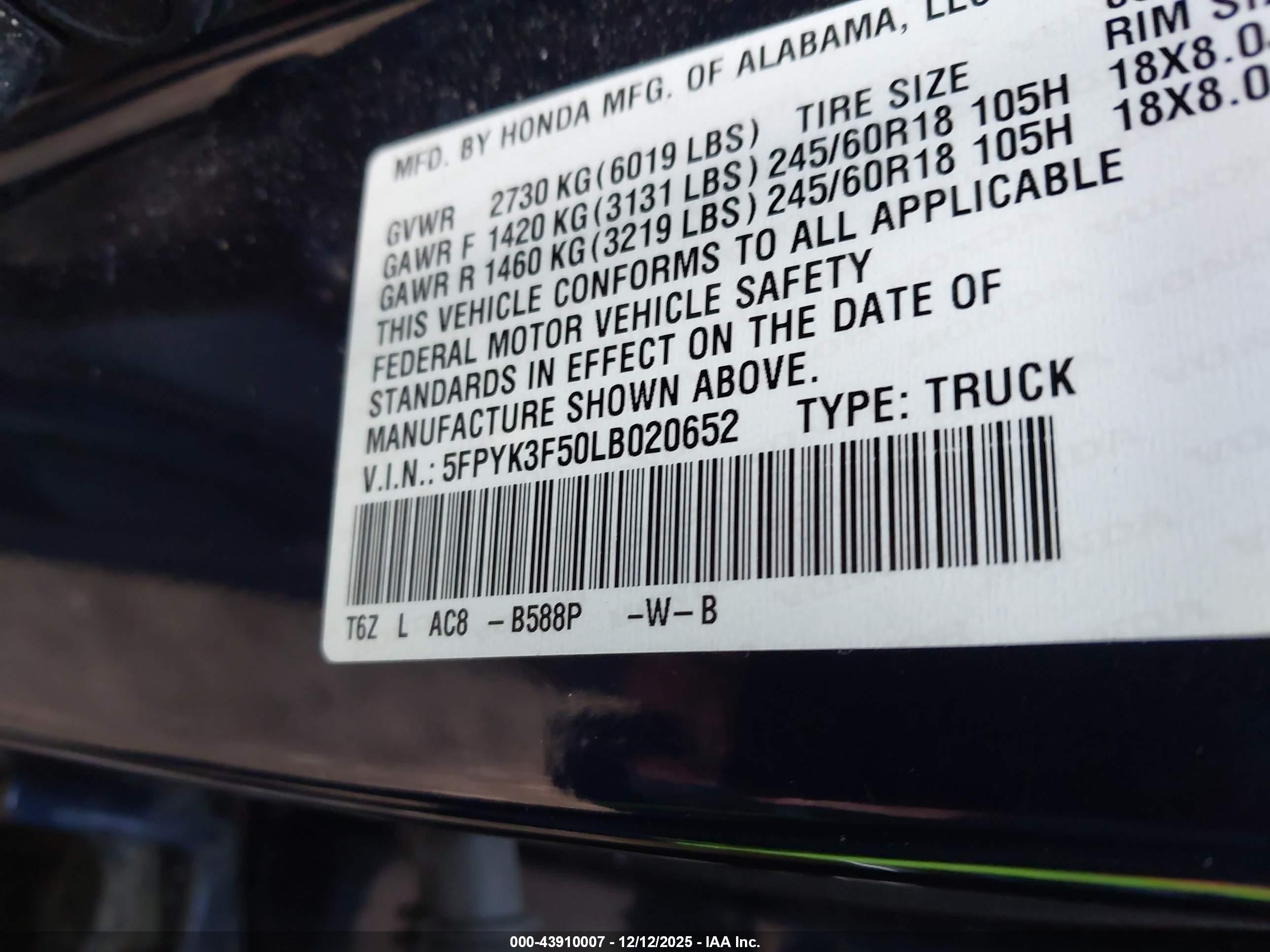 HONDA RIDGELINE image 9