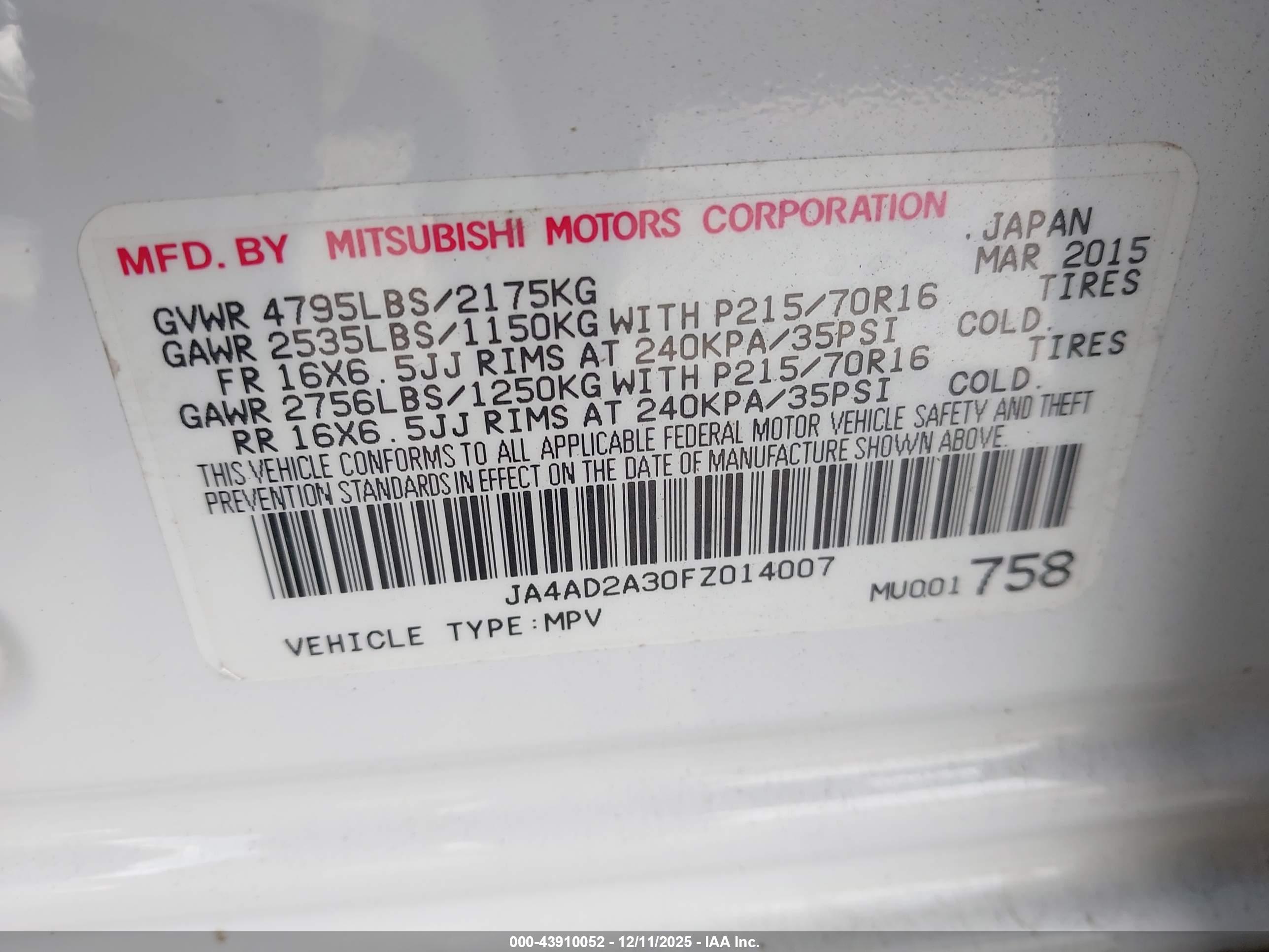 MITSUBISHI OUTLANDER image 9