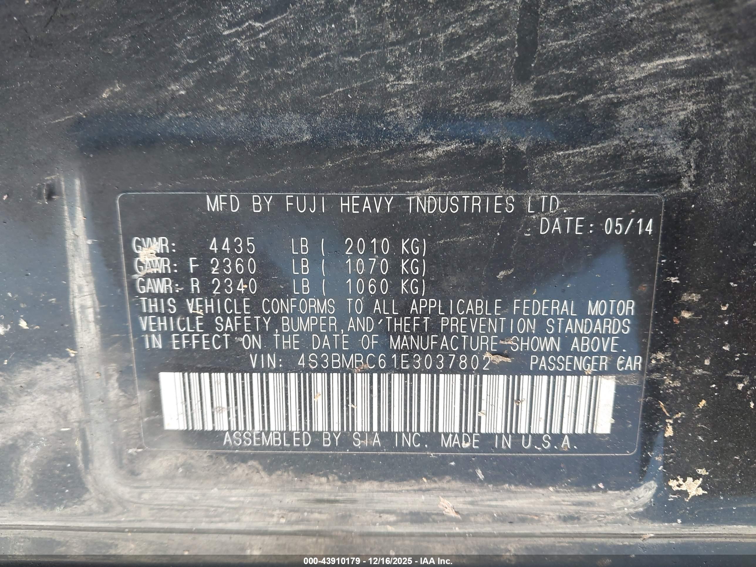SUBARU LEGACY image 9