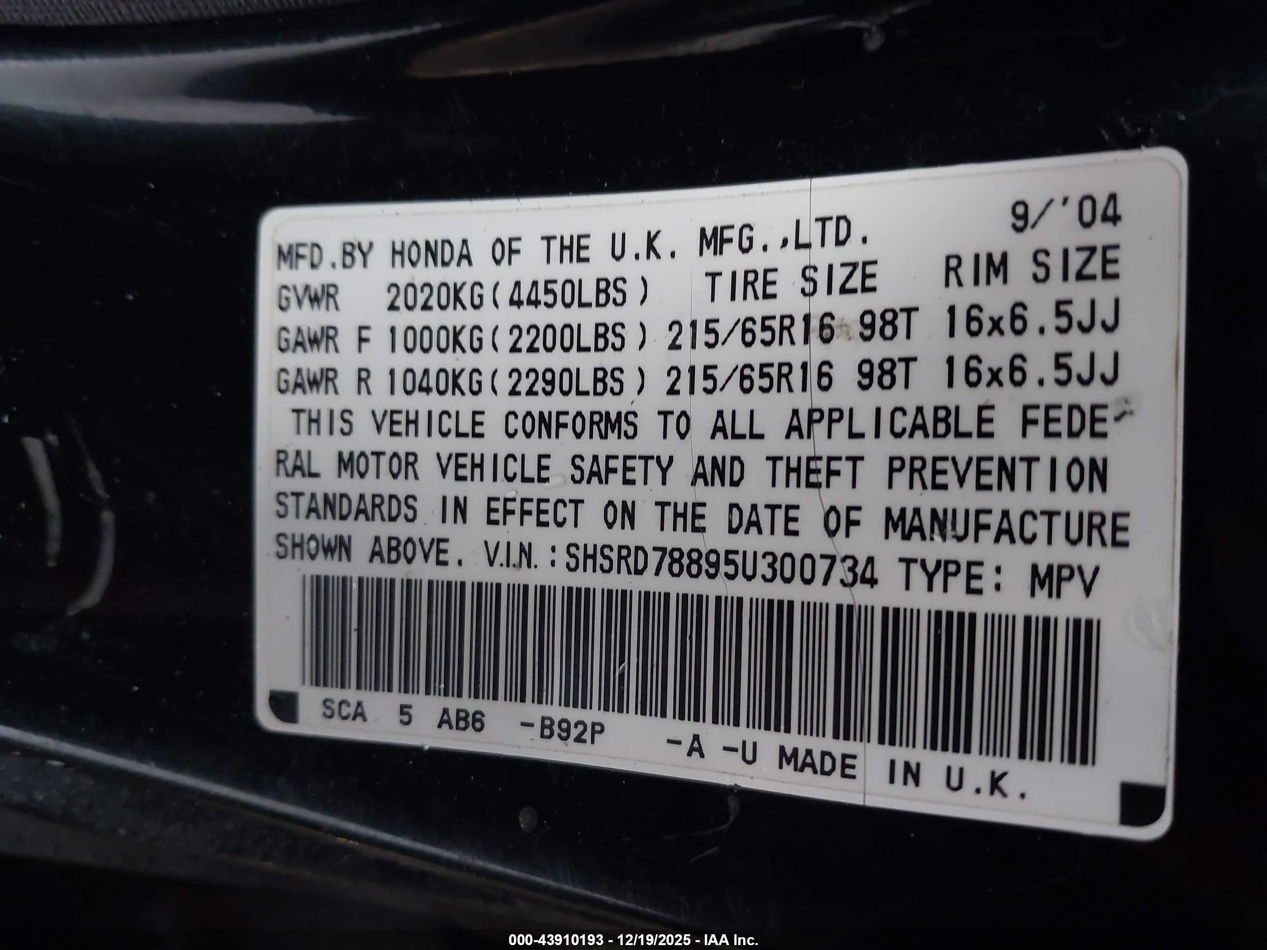 HONDA CR-V image 9