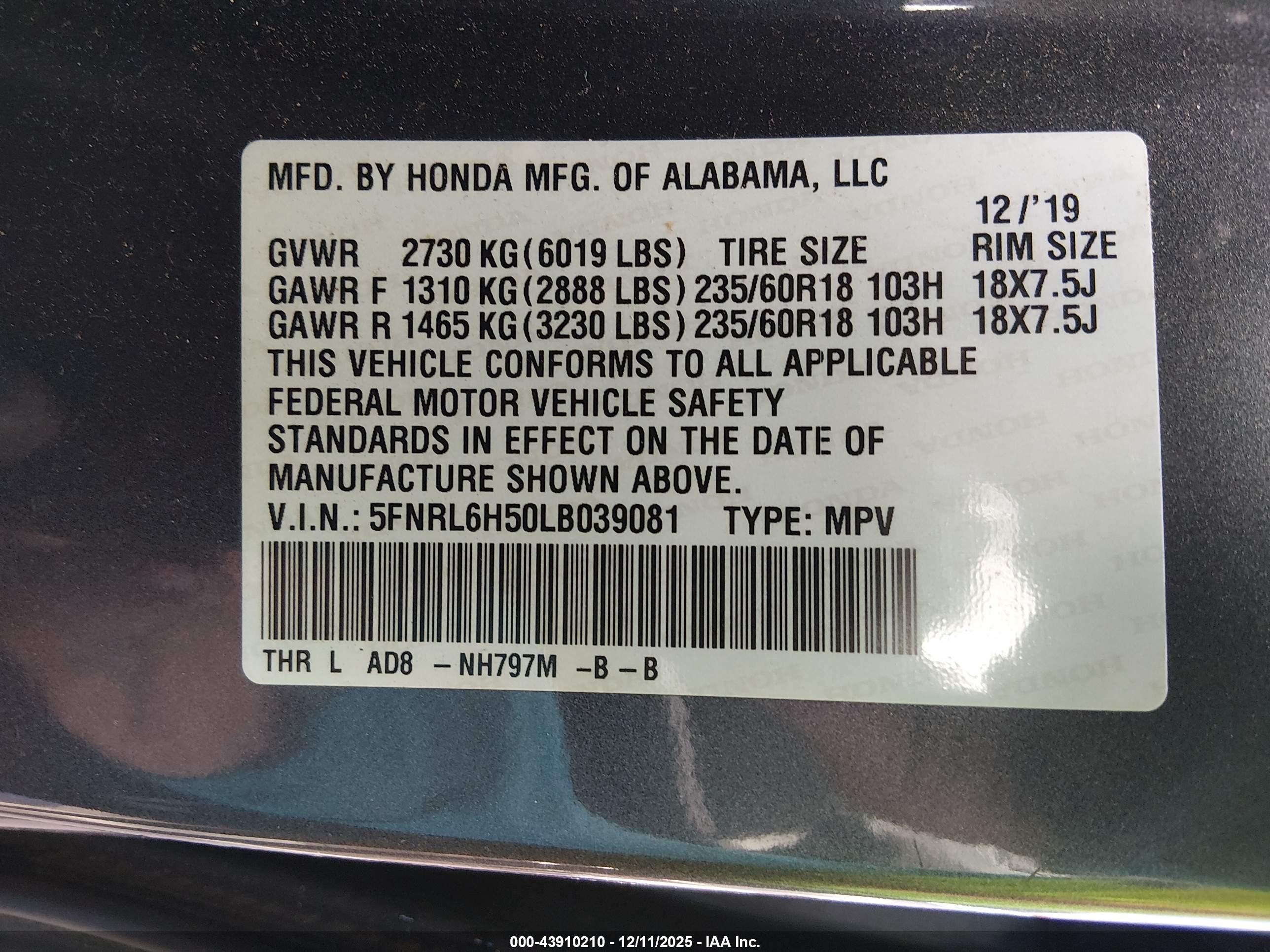 HONDA ODYSSEY image 9