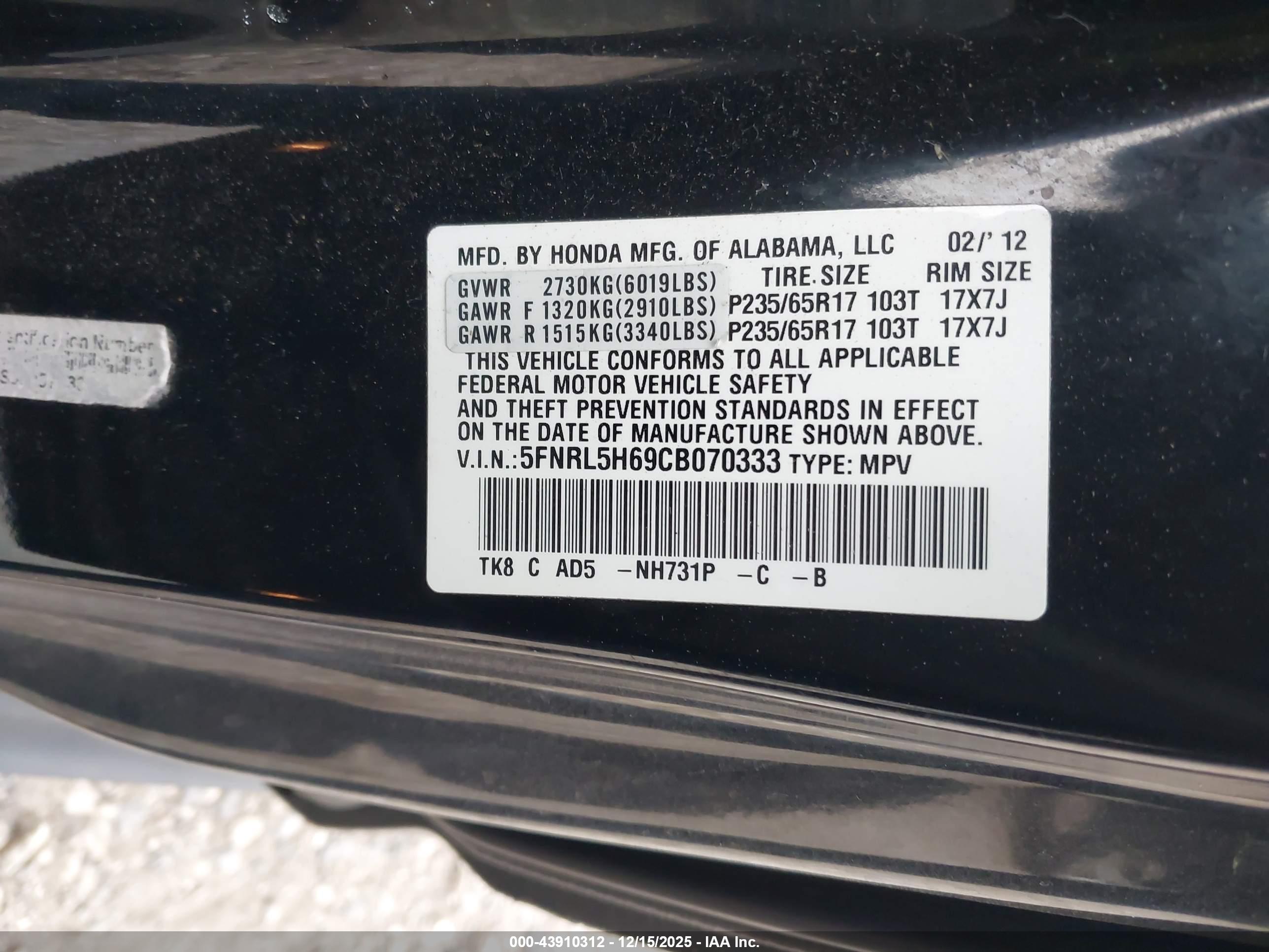 HONDA ODYSSEY image 9
