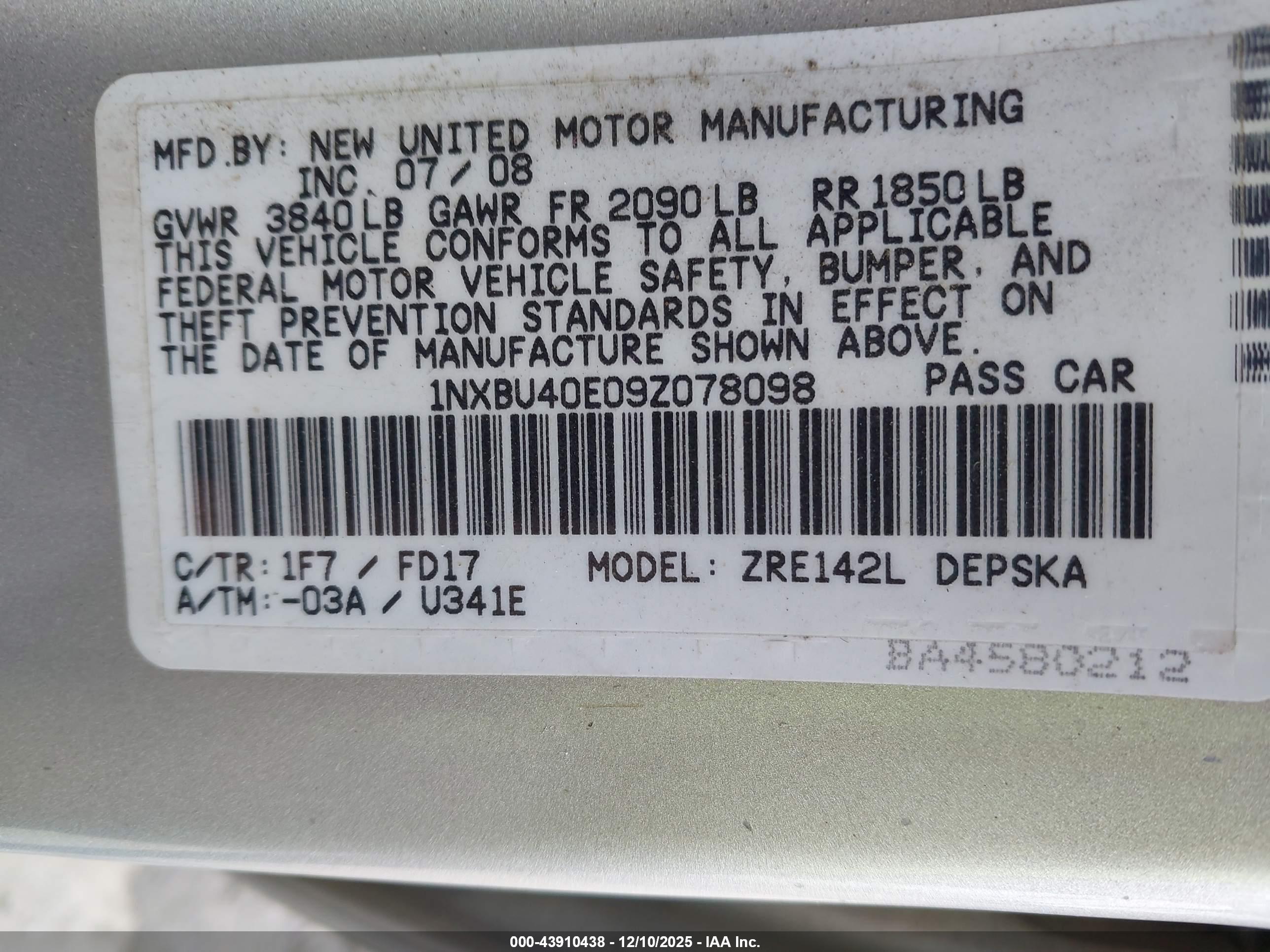 TOYOTA COROLLA image 9