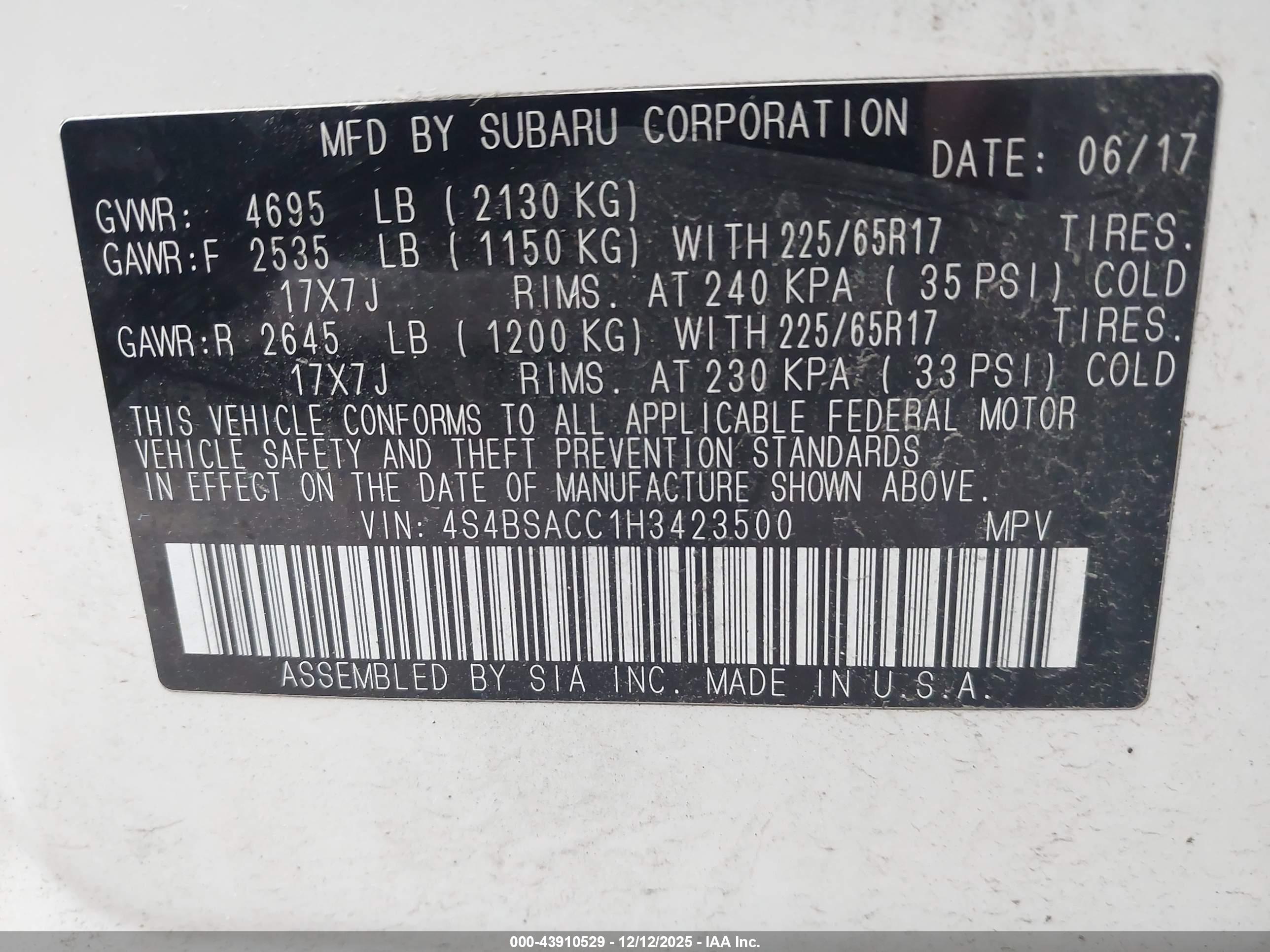 SUBARU OUTBACK image 9