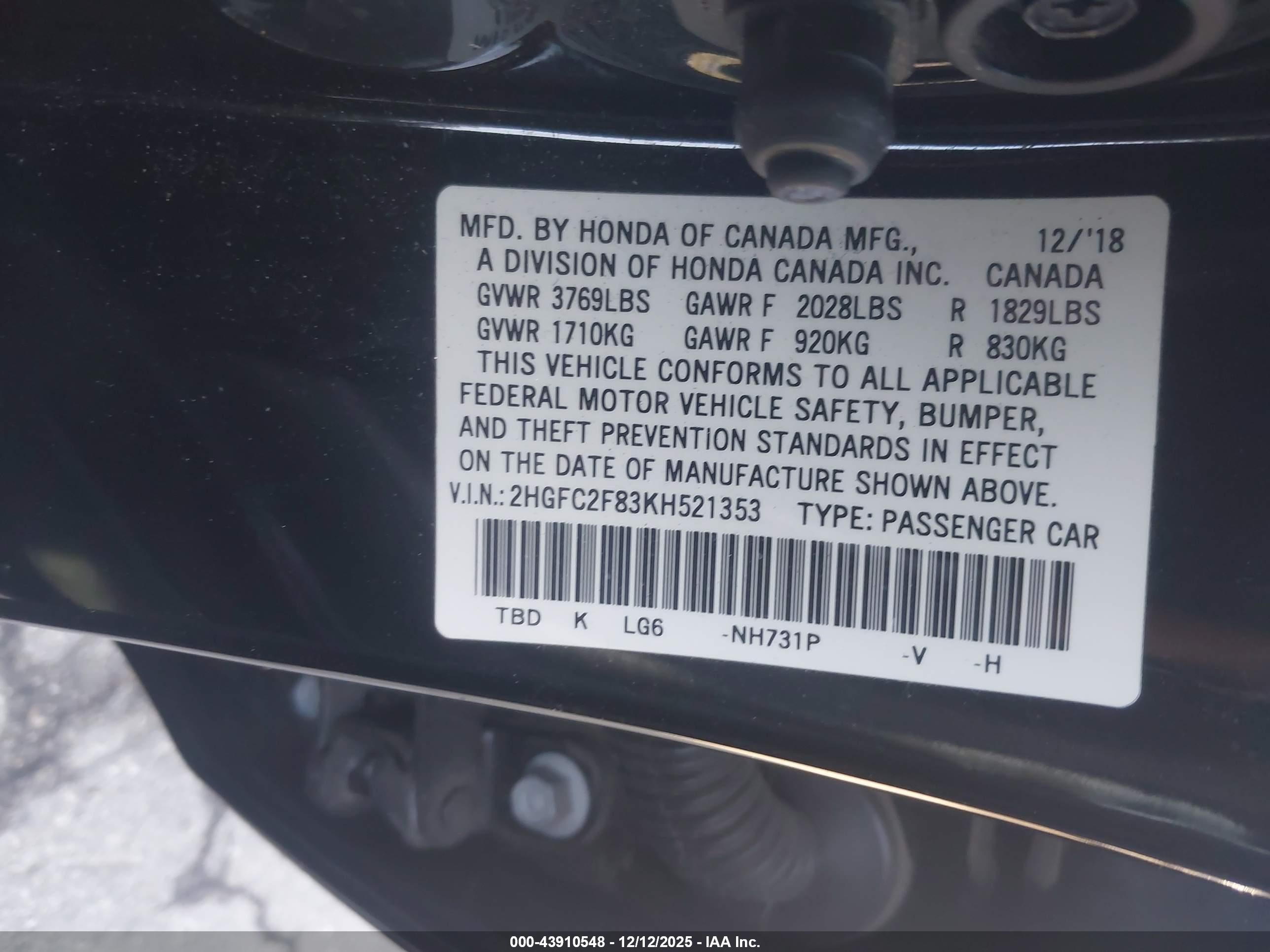 HONDA CIVIC image 9