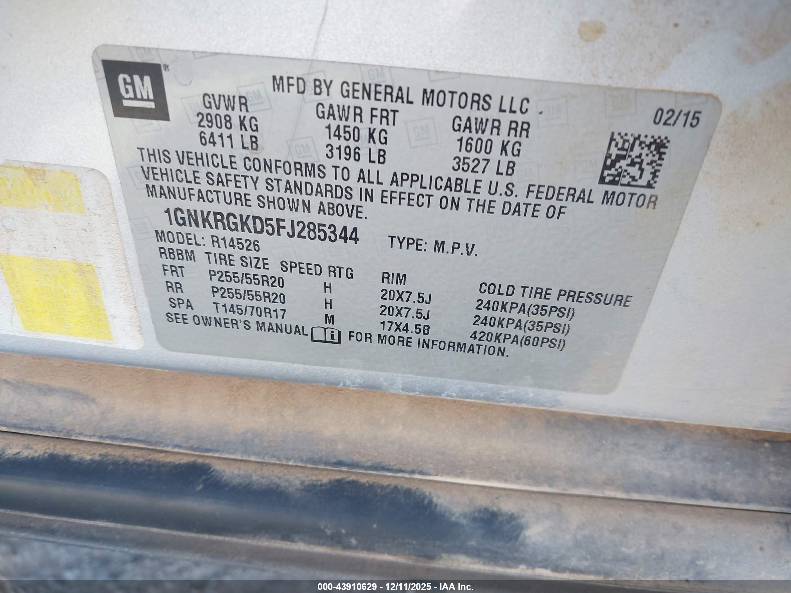 CHEVROLET TRAVERSE image 9