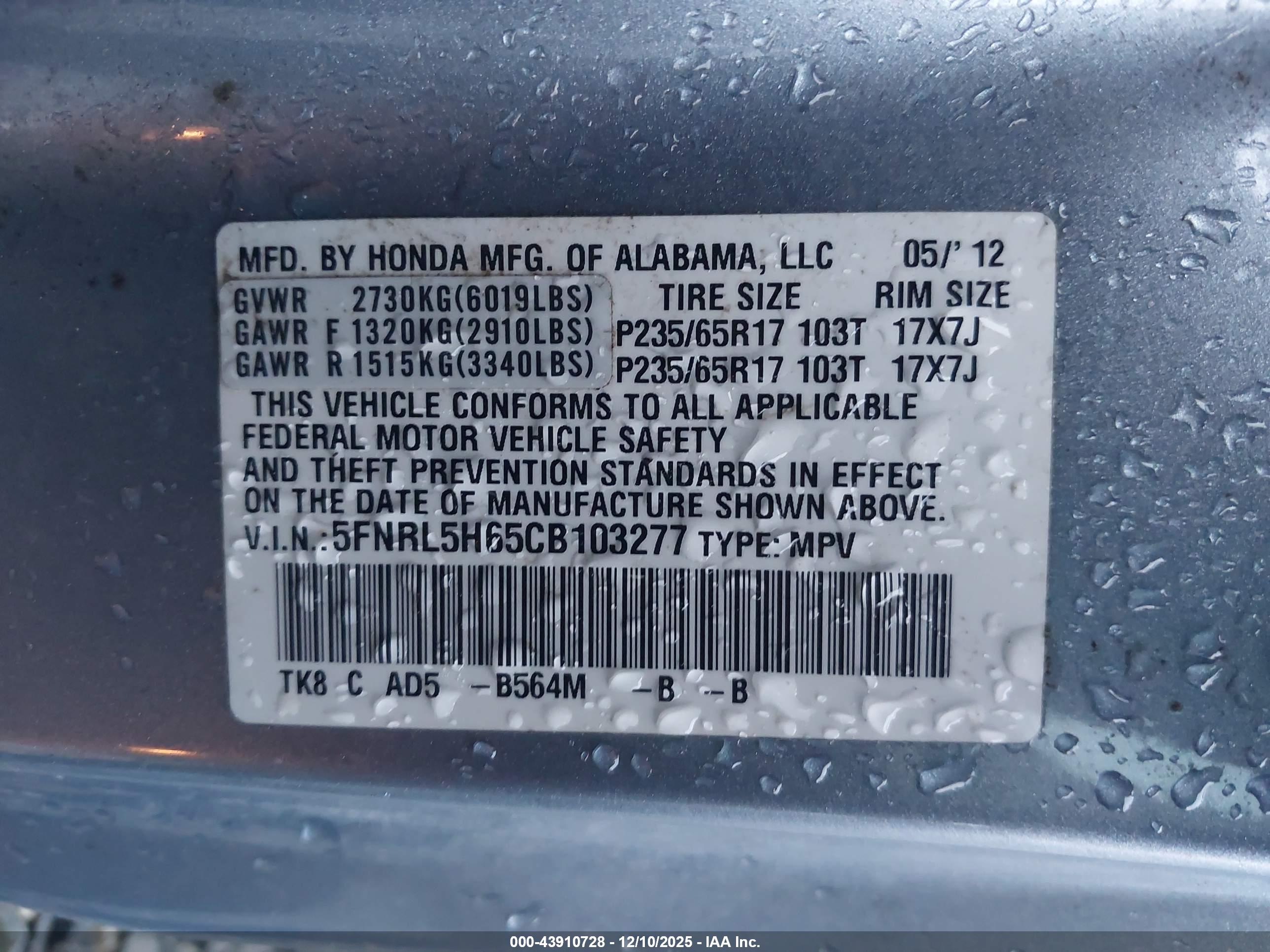 HONDA ODYSSEY image 9