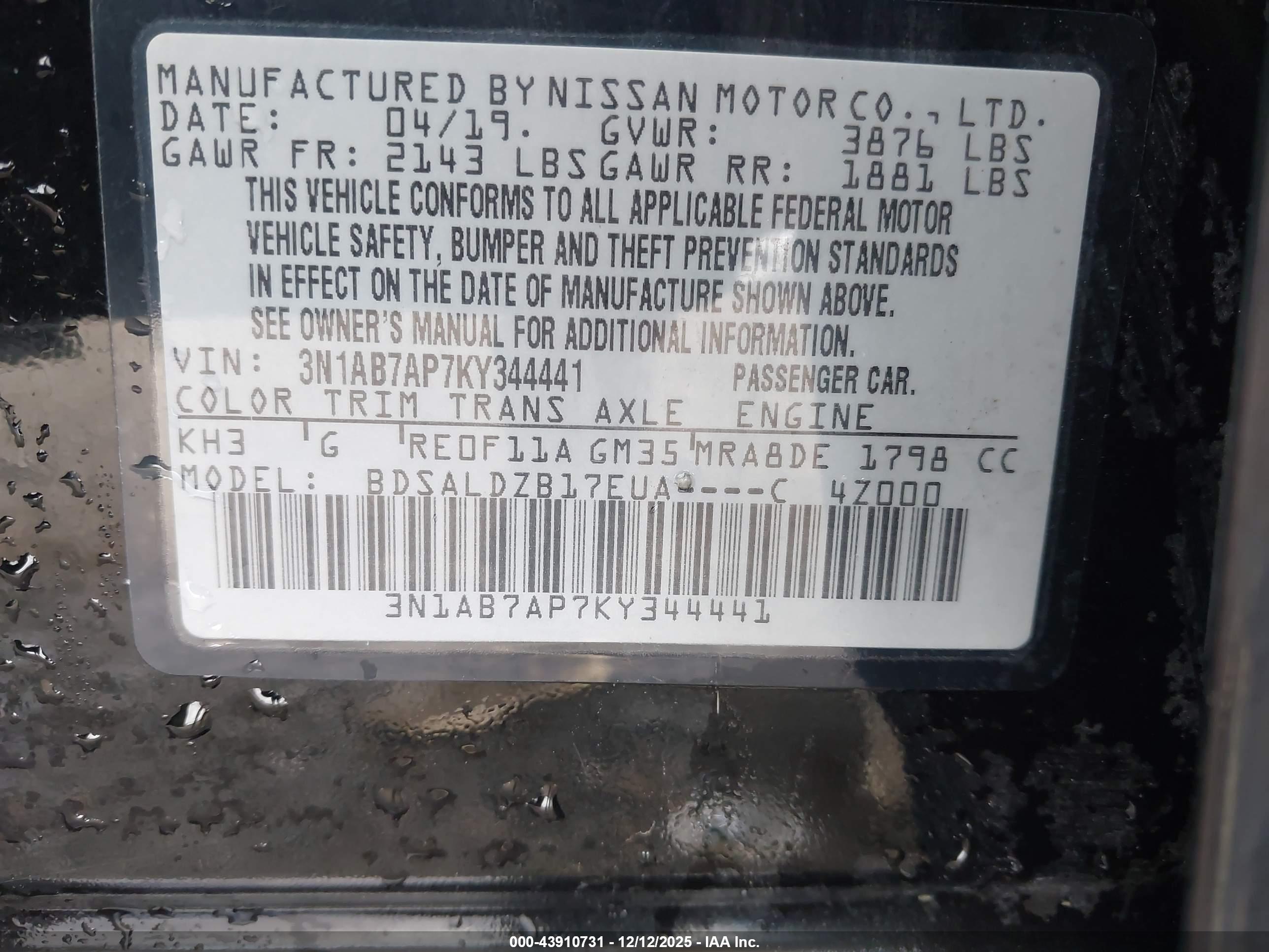 NISSAN SENTRA image 9
