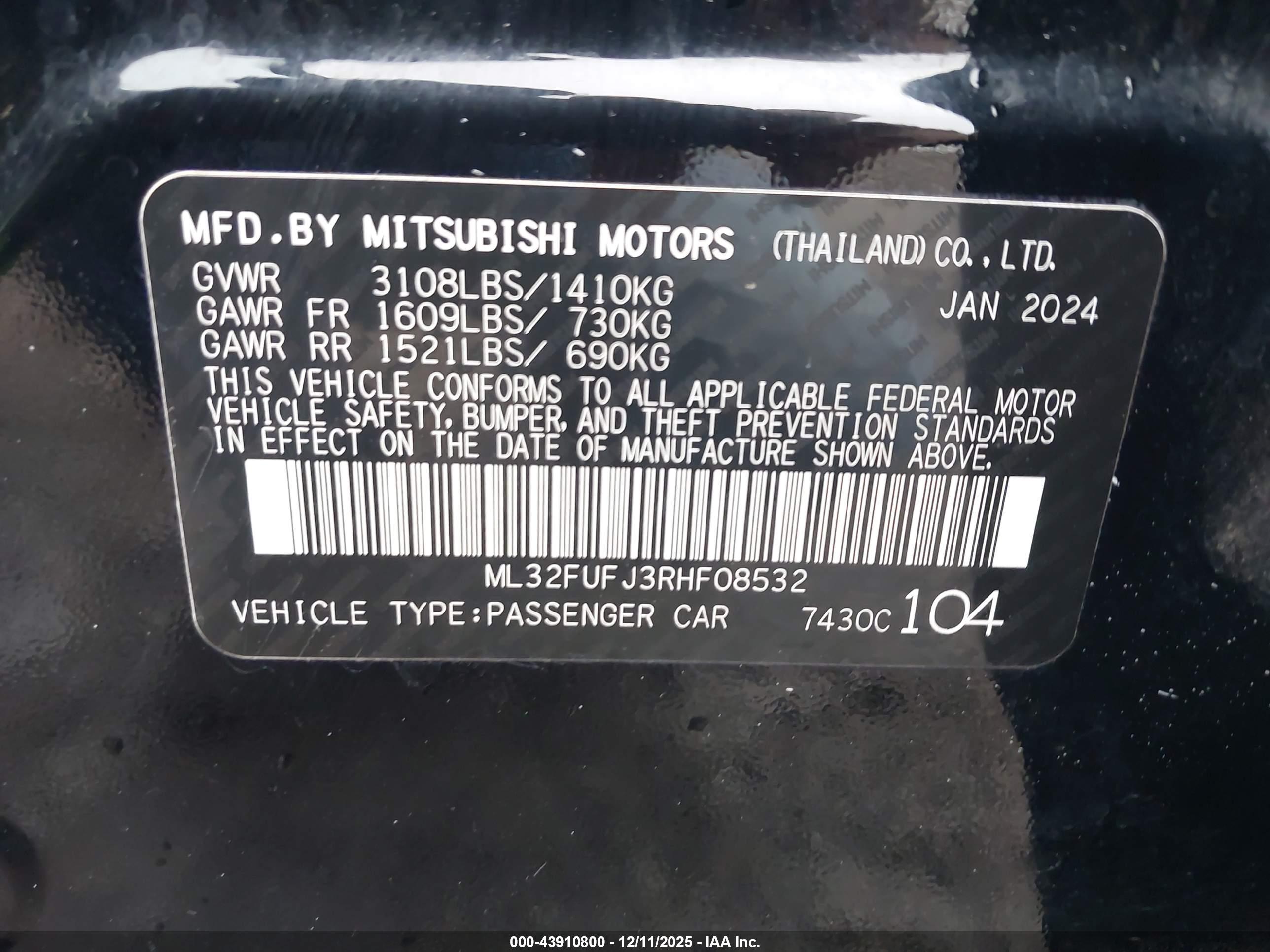 MITSUBISHI MIRAGE image 9