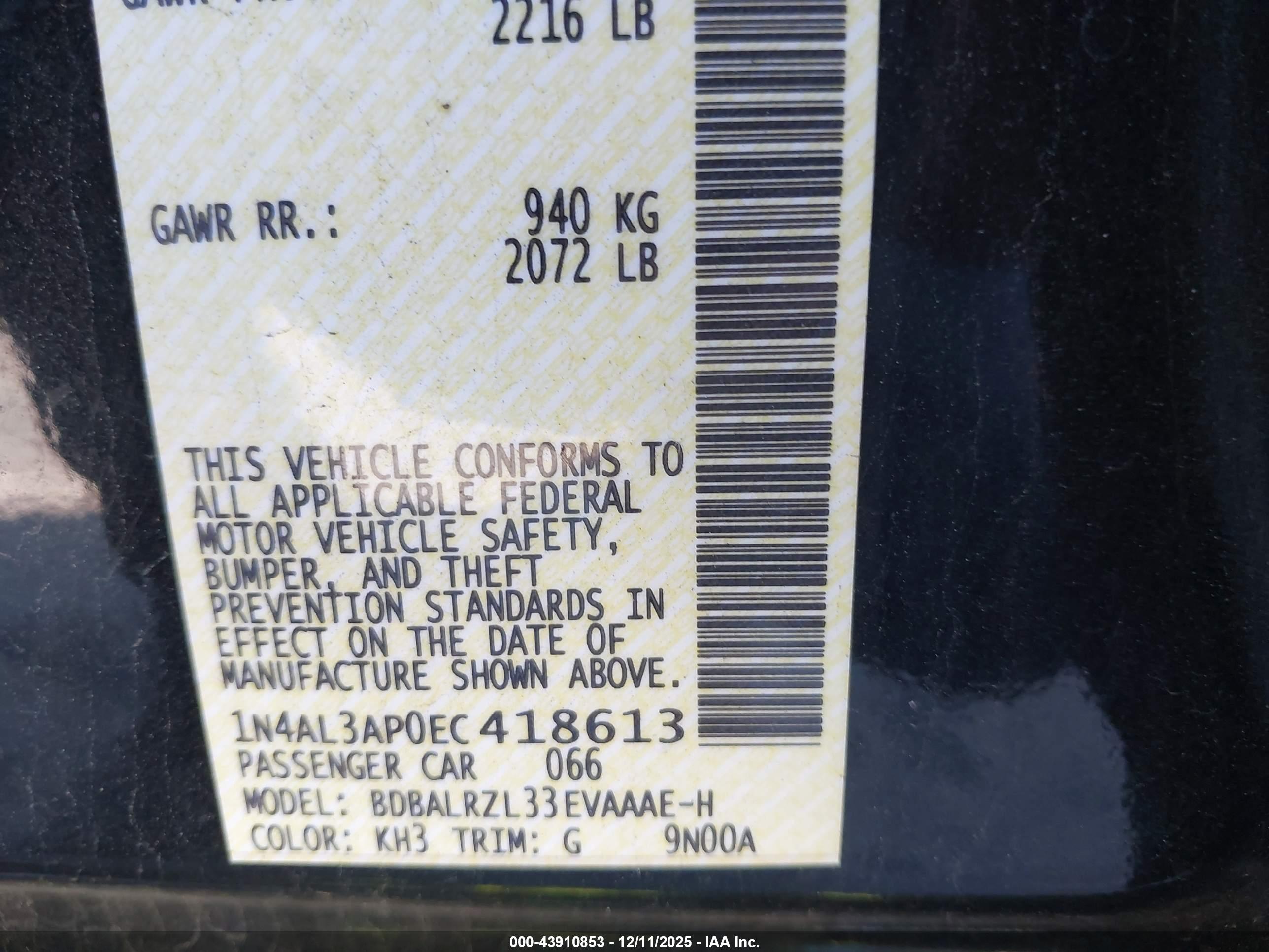 NISSAN ALTIMA image 9