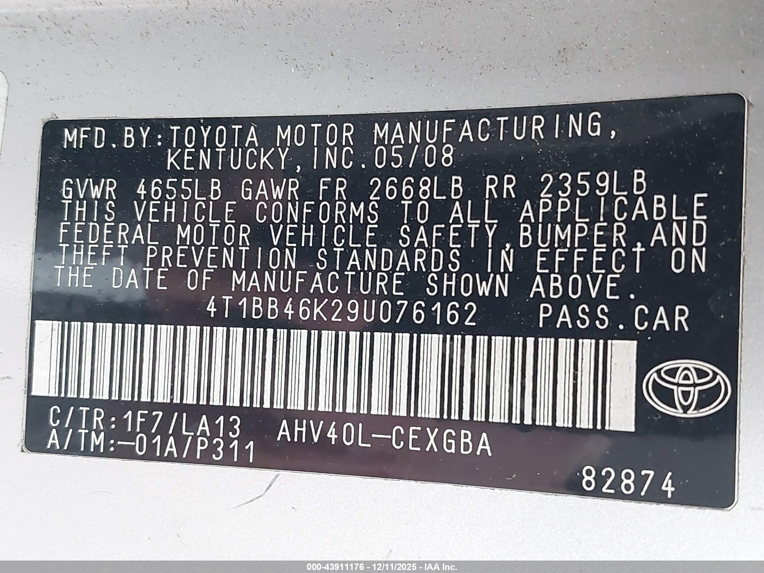 TOYOTA CAMRY image 9
