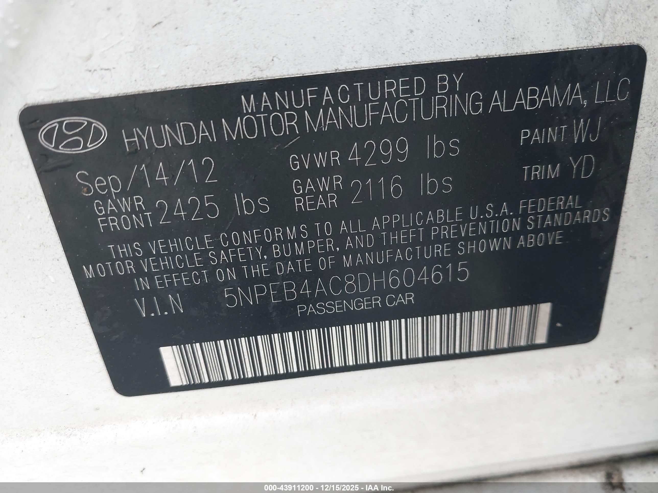 HYUNDAI SONATA image 9