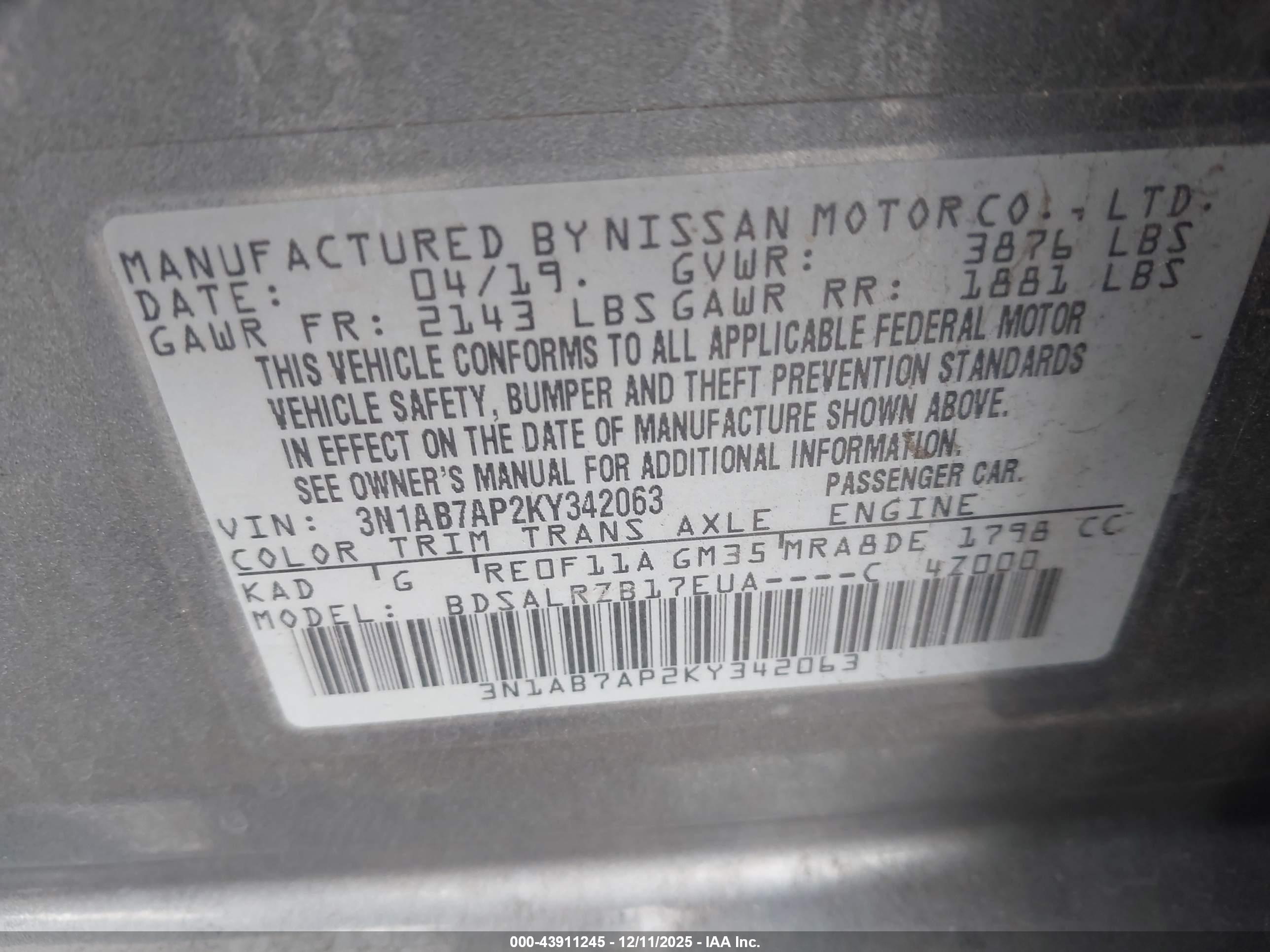 NISSAN SENTRA image 9