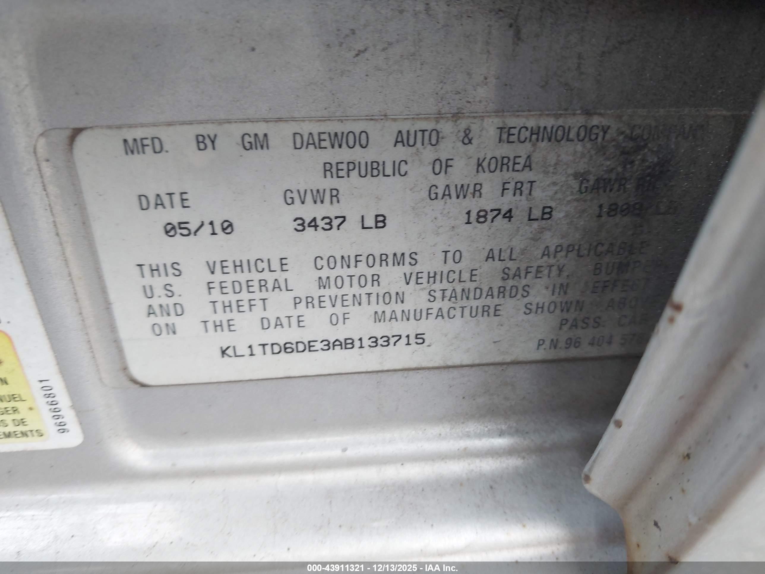 CHEVROLET AVEO image 9
