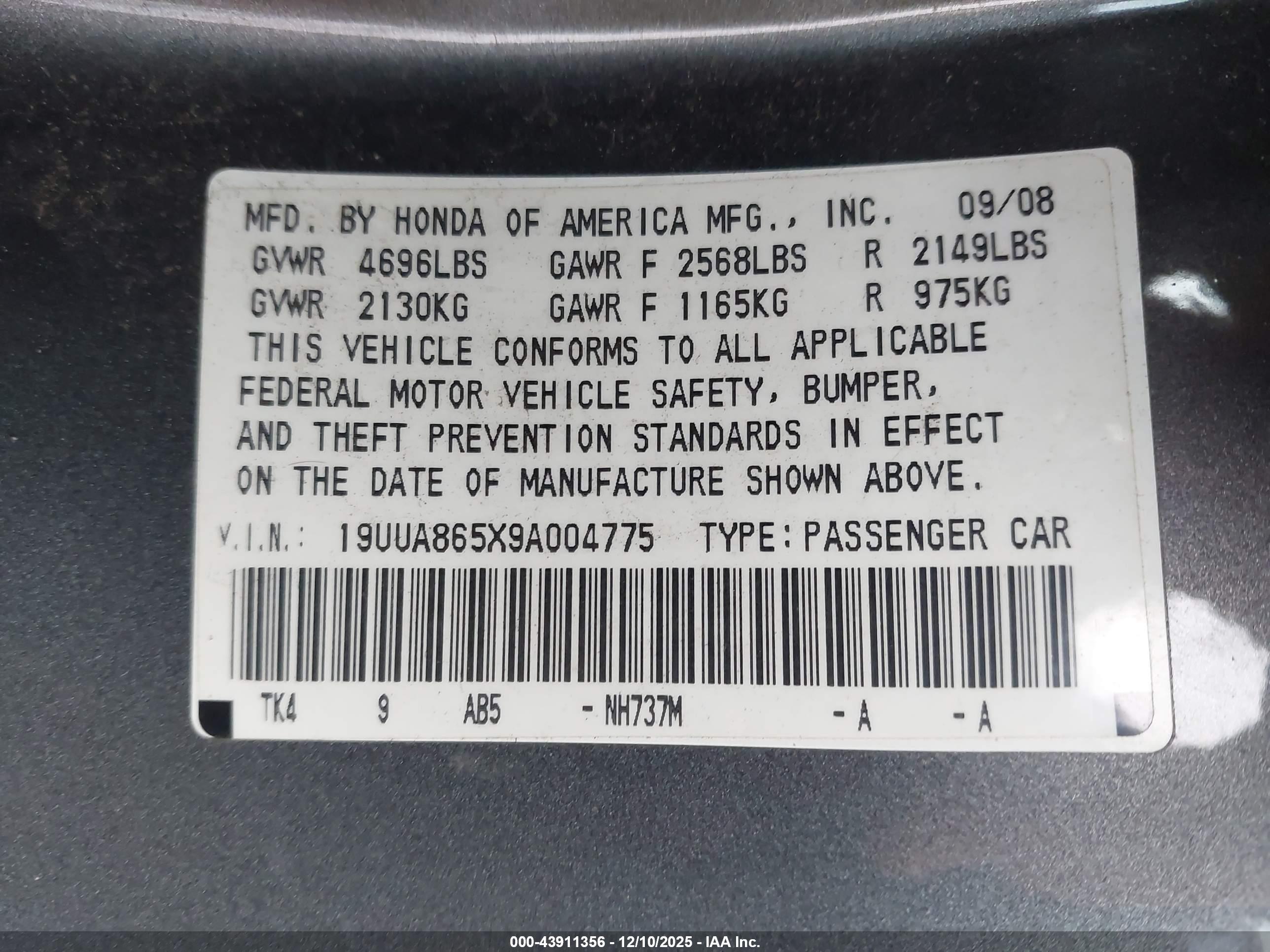 ACURA TL image 9