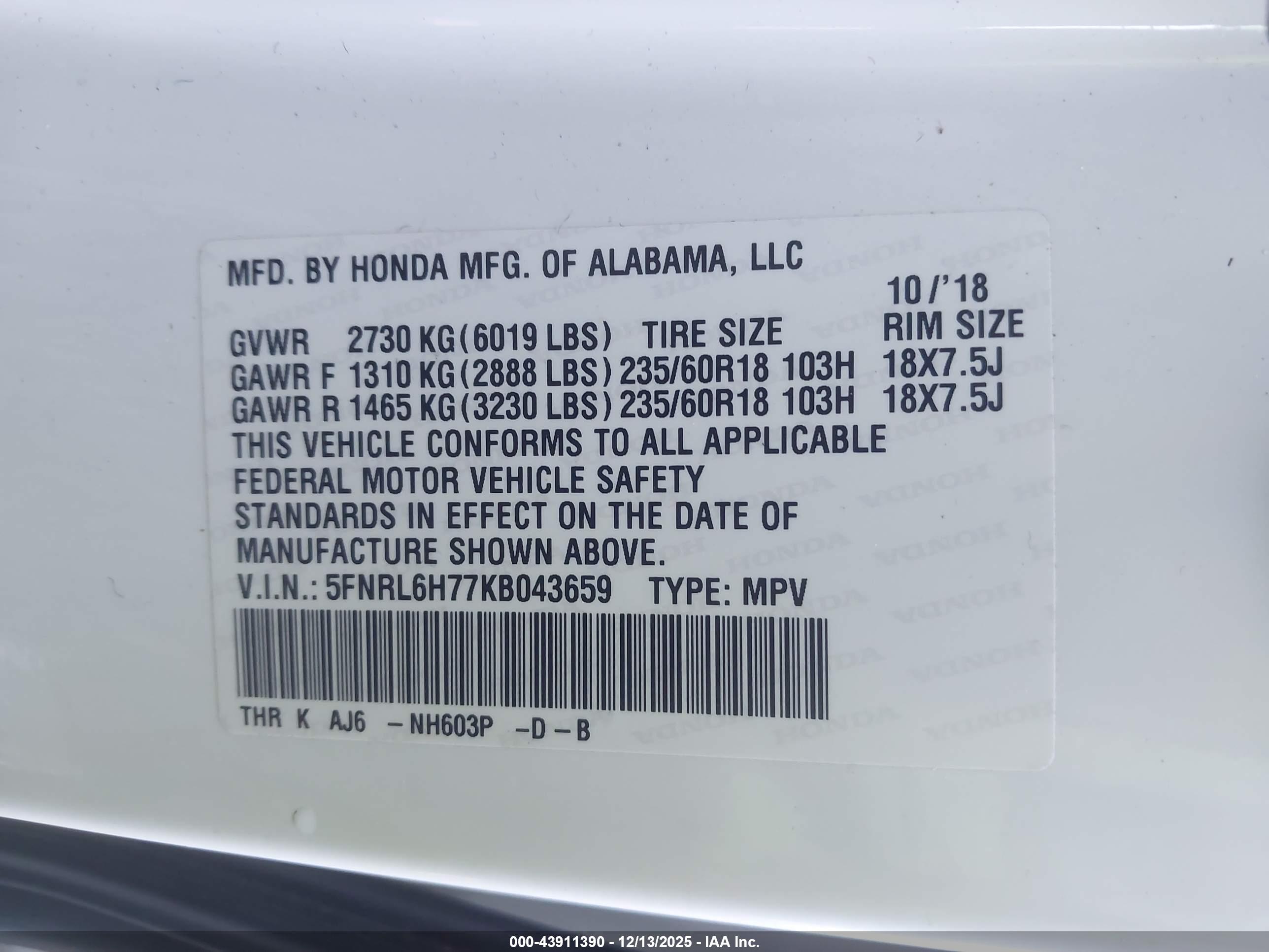 HONDA ODYSSEY image 9