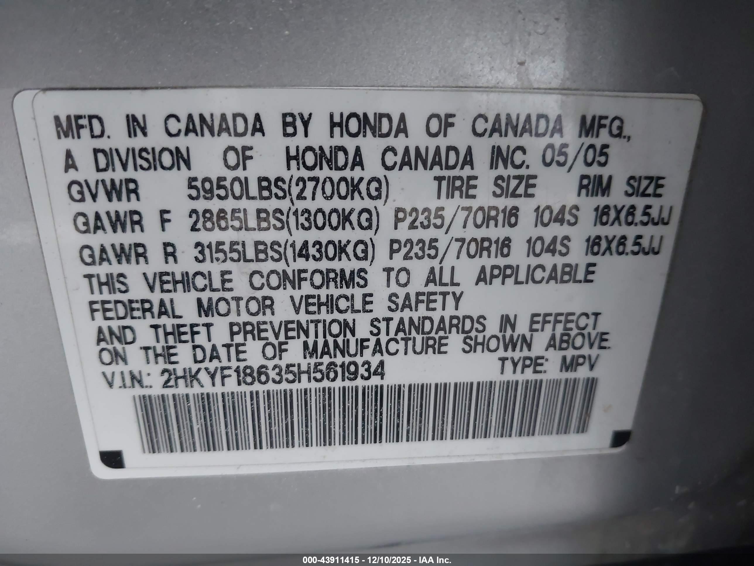 HONDA PILOT image 9
