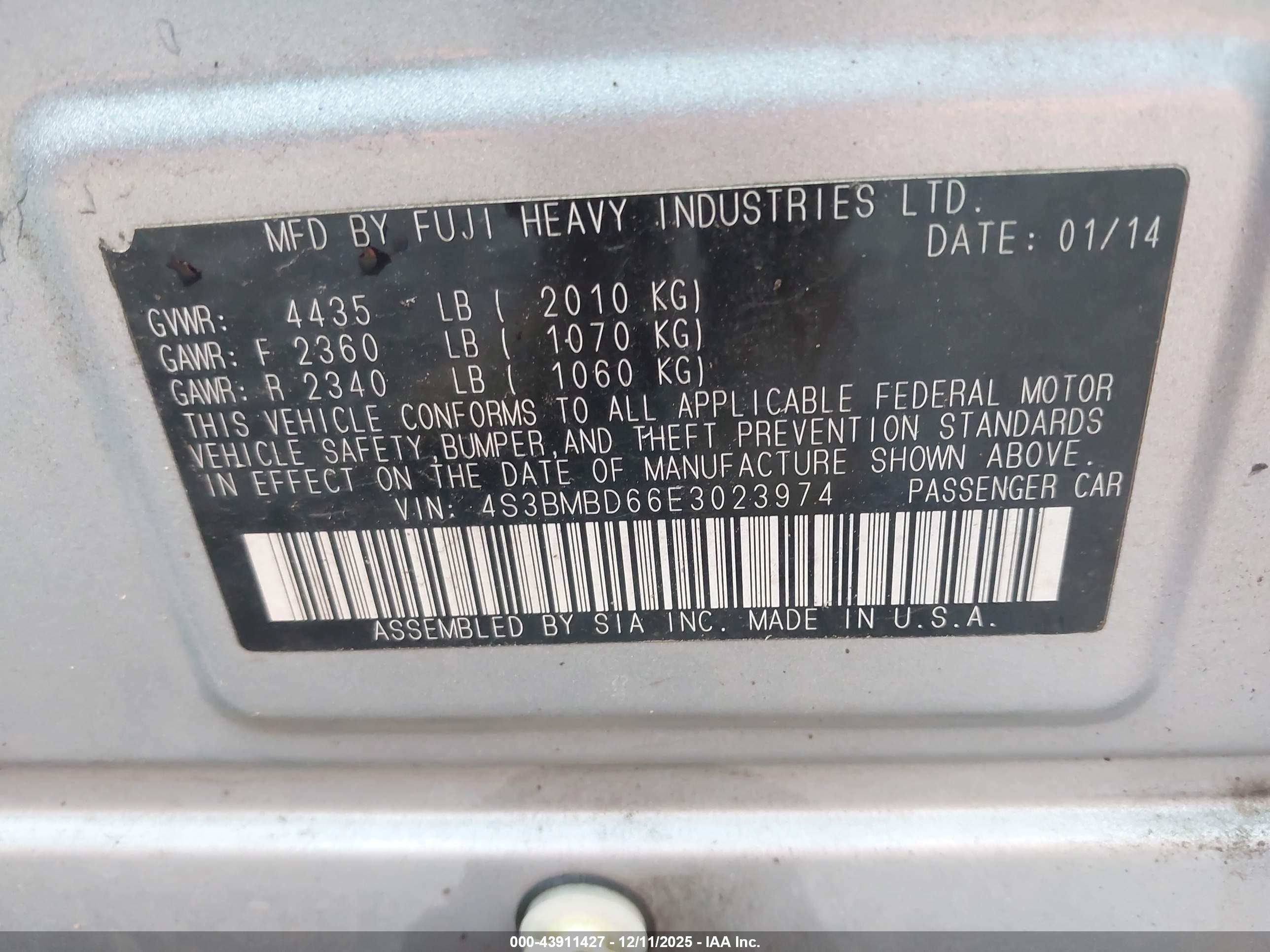 SUBARU LEGACY image 9