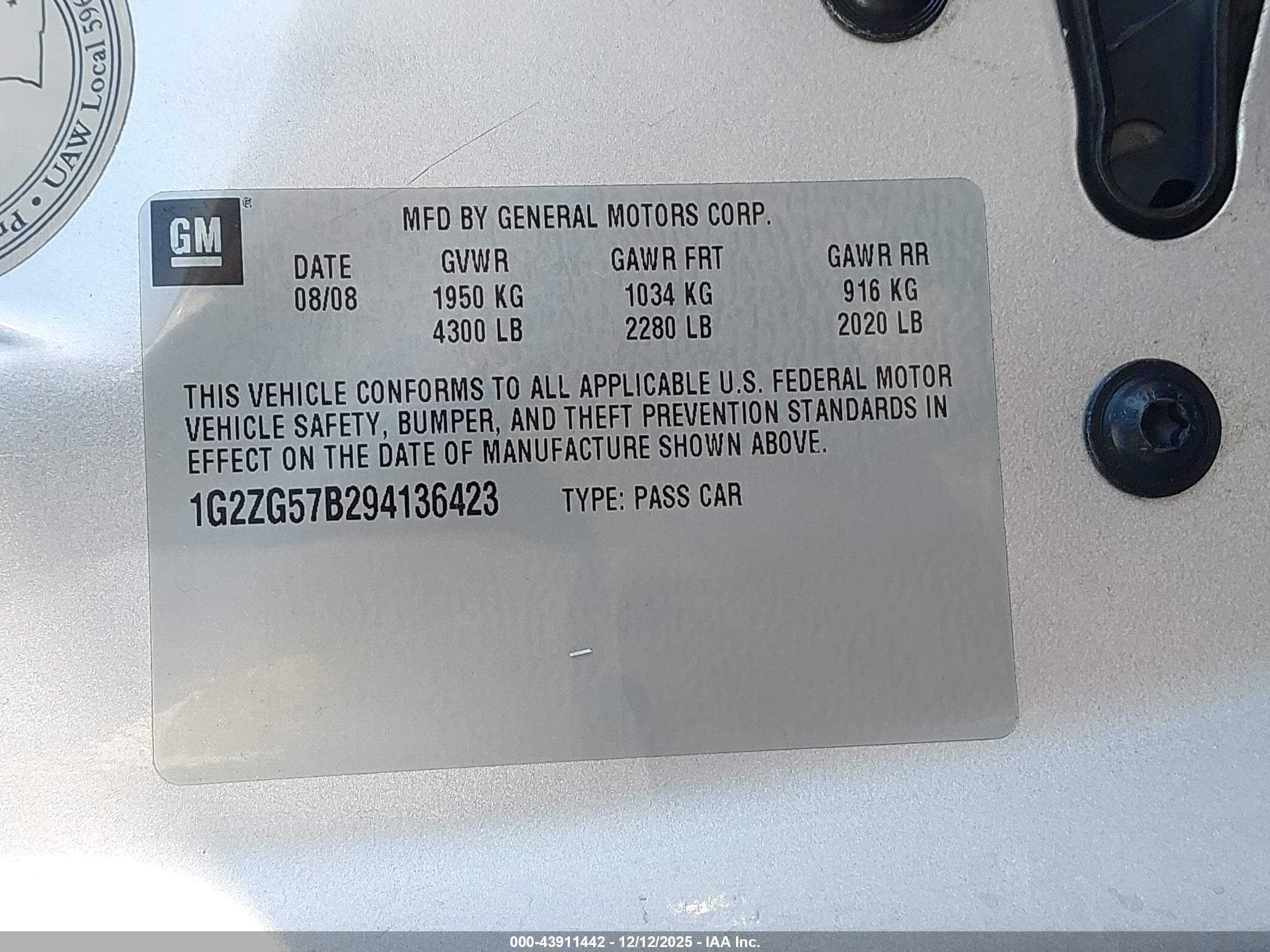 PONTIAC G6 image 9