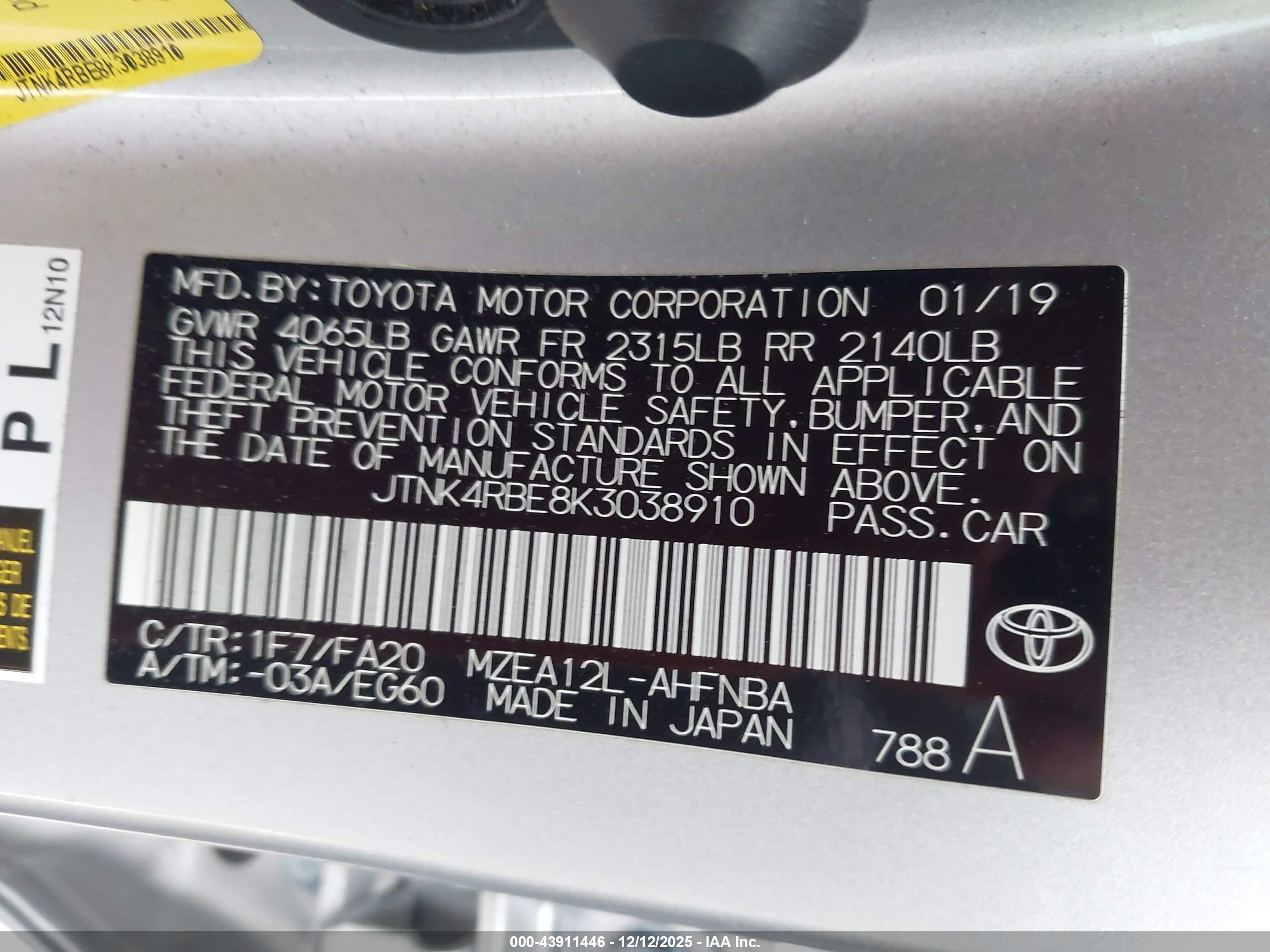 TOYOTA COROLLA image 9