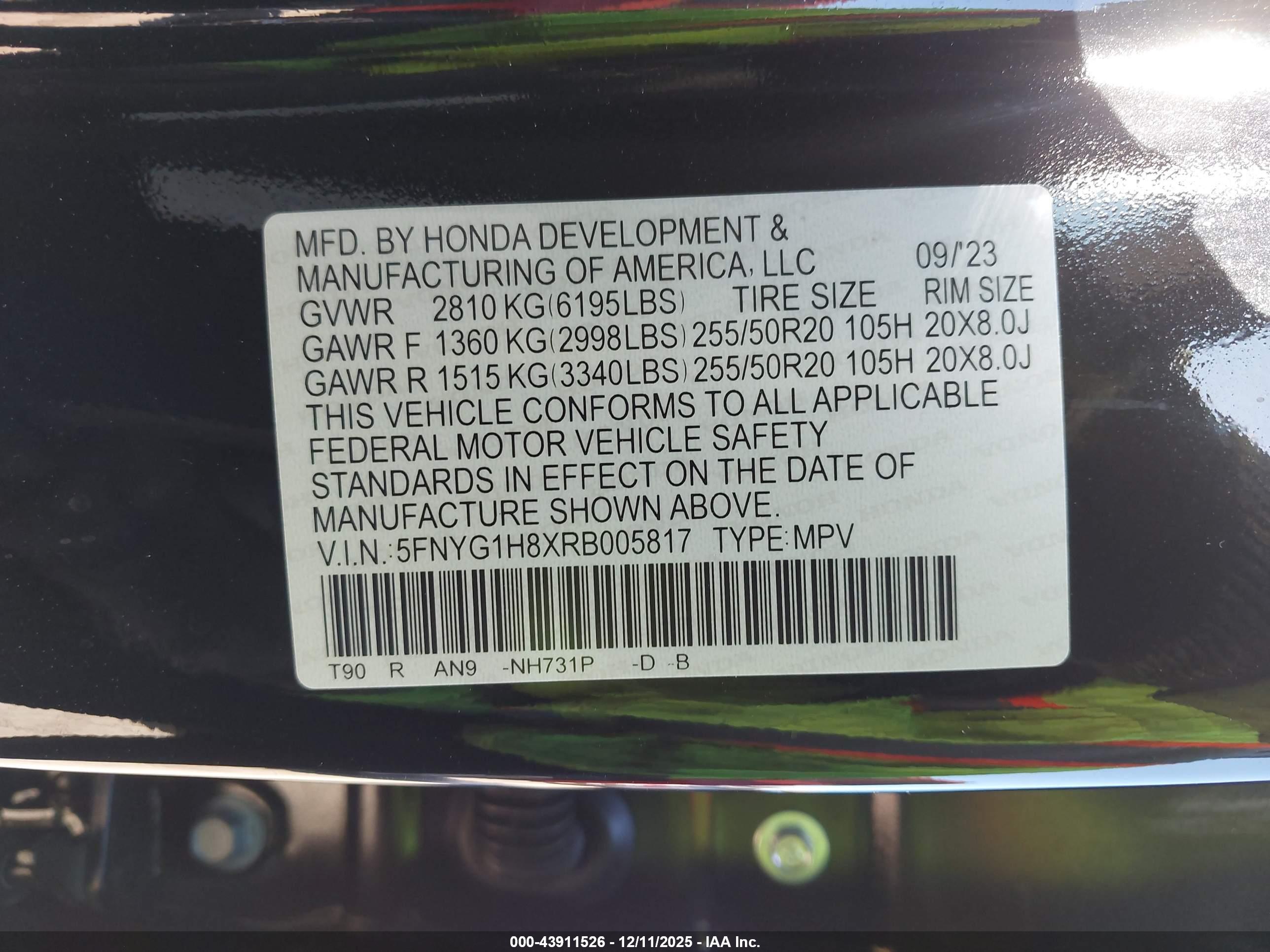 HONDA PILOT image 9