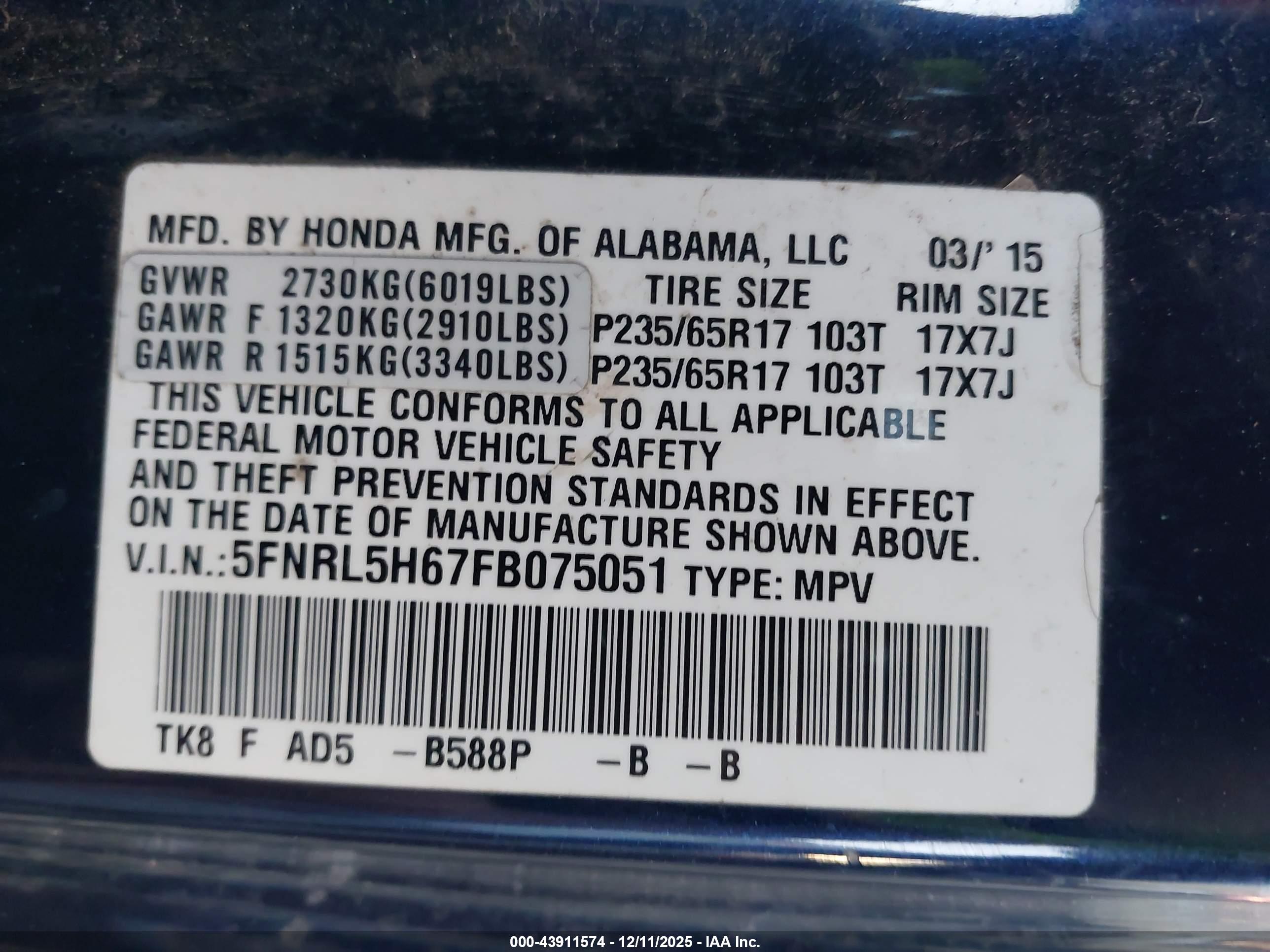 HONDA ODYSSEY image 9