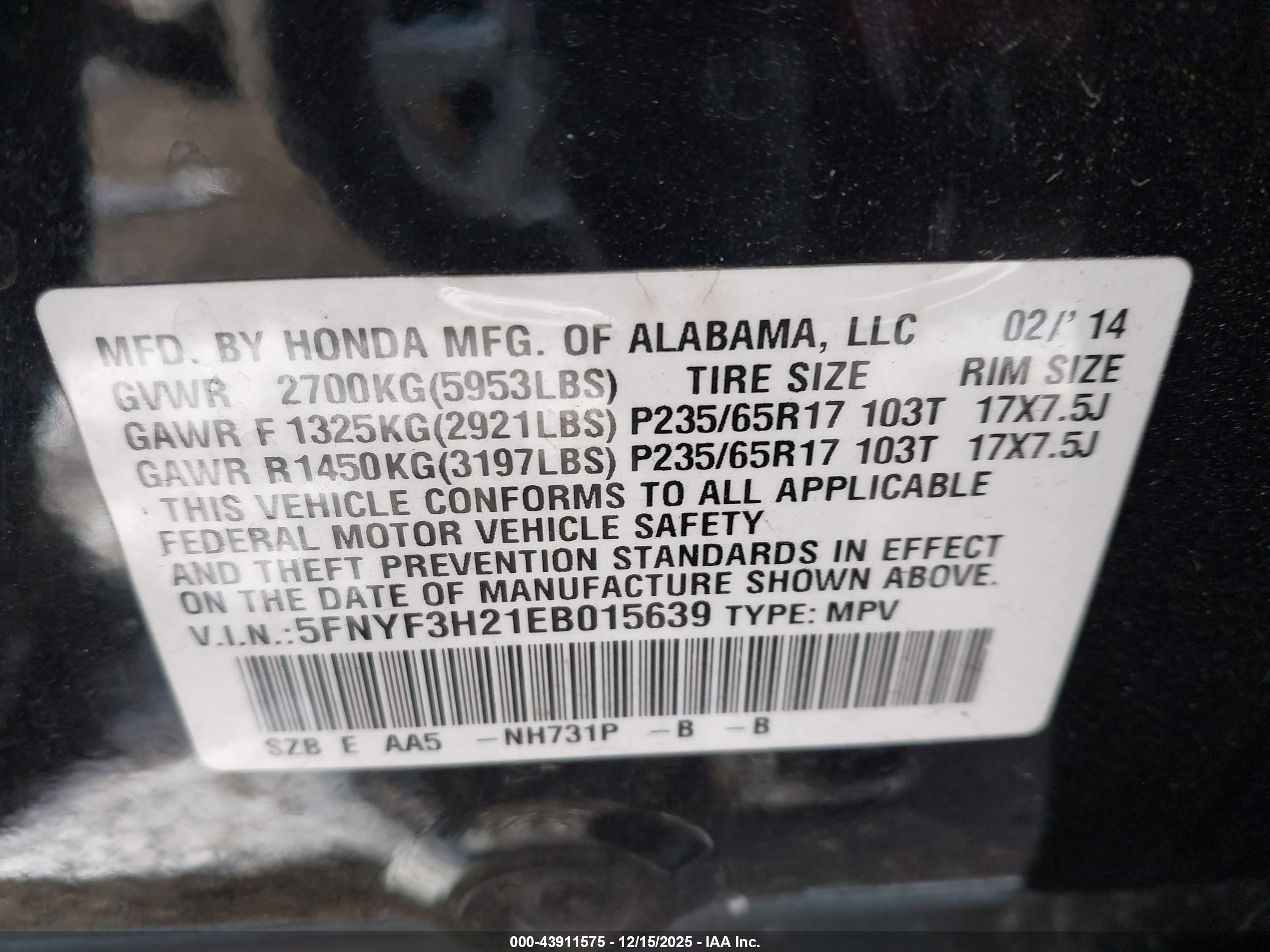 HONDA PILOT image 9