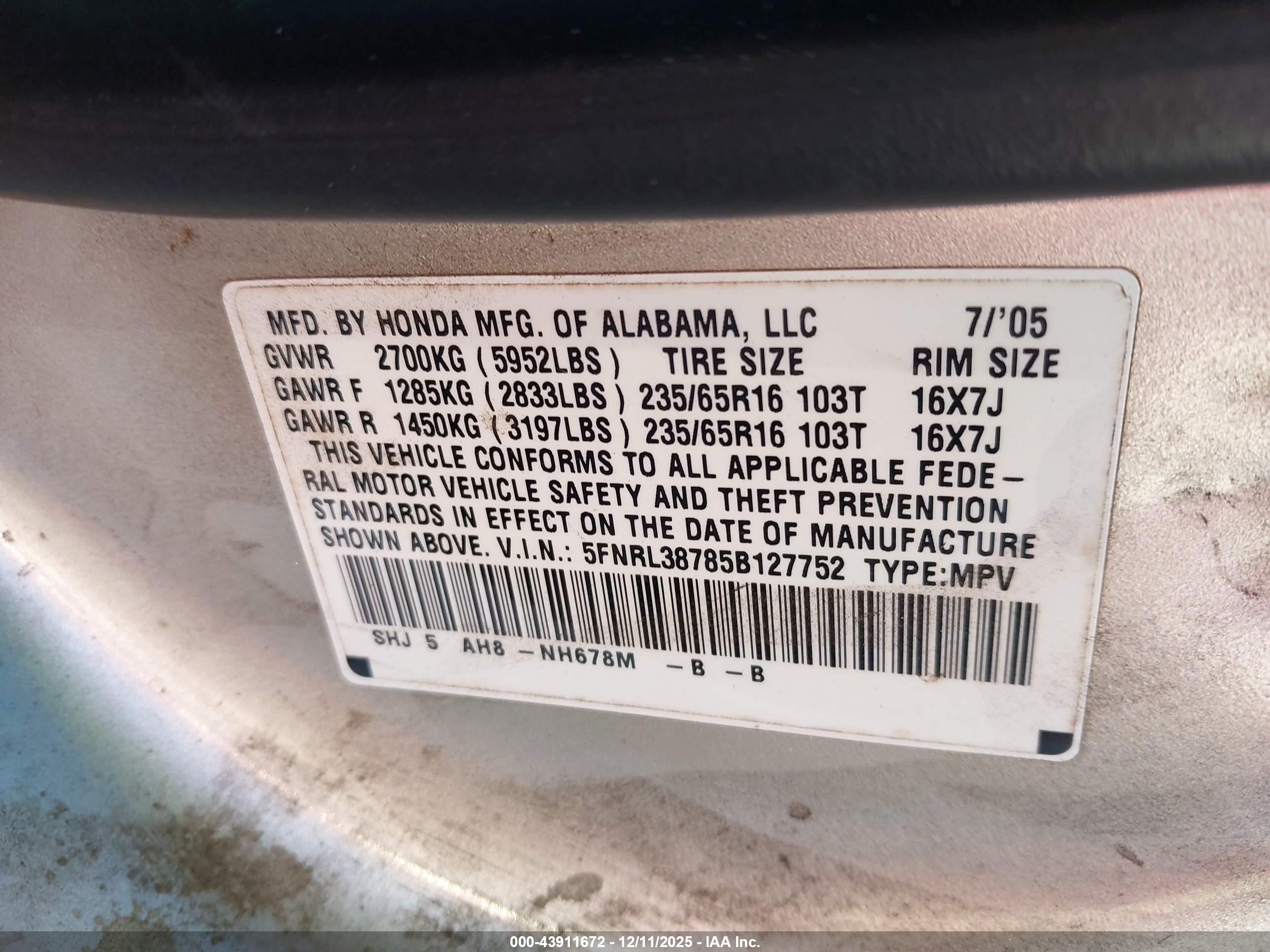 HONDA ODYSSEY image 9