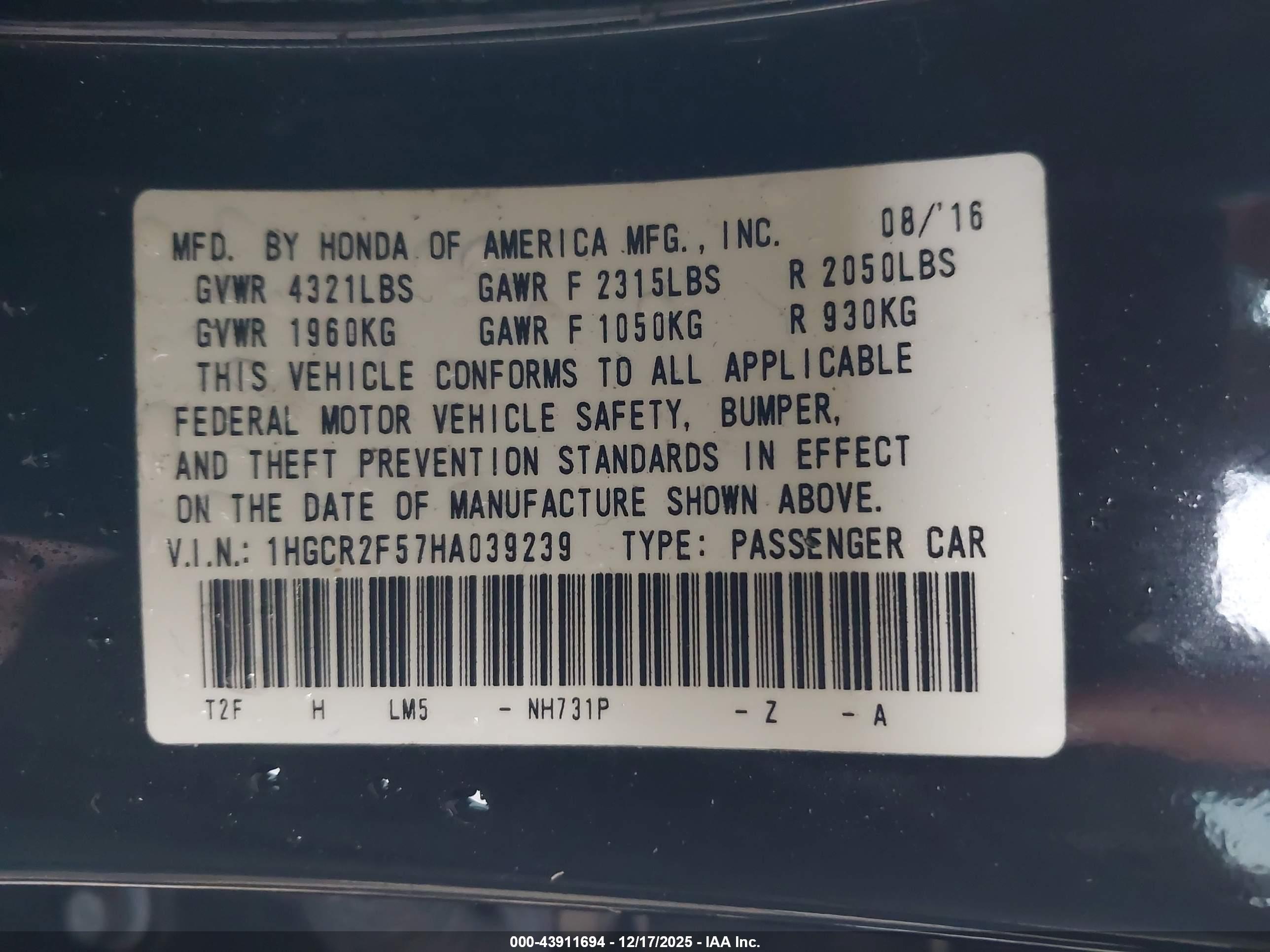 HONDA ACCORD image 9