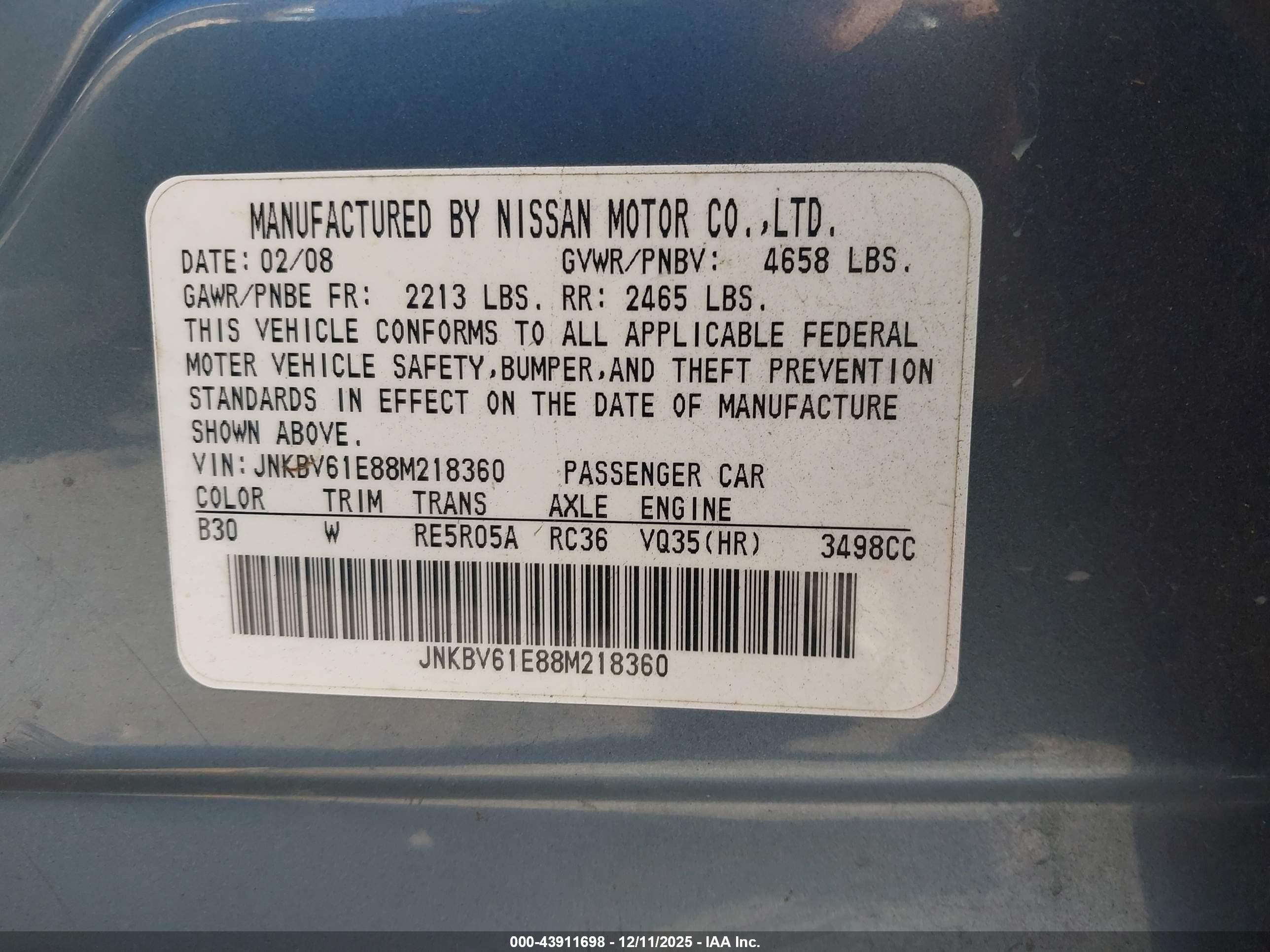INFINITI G35 image 9