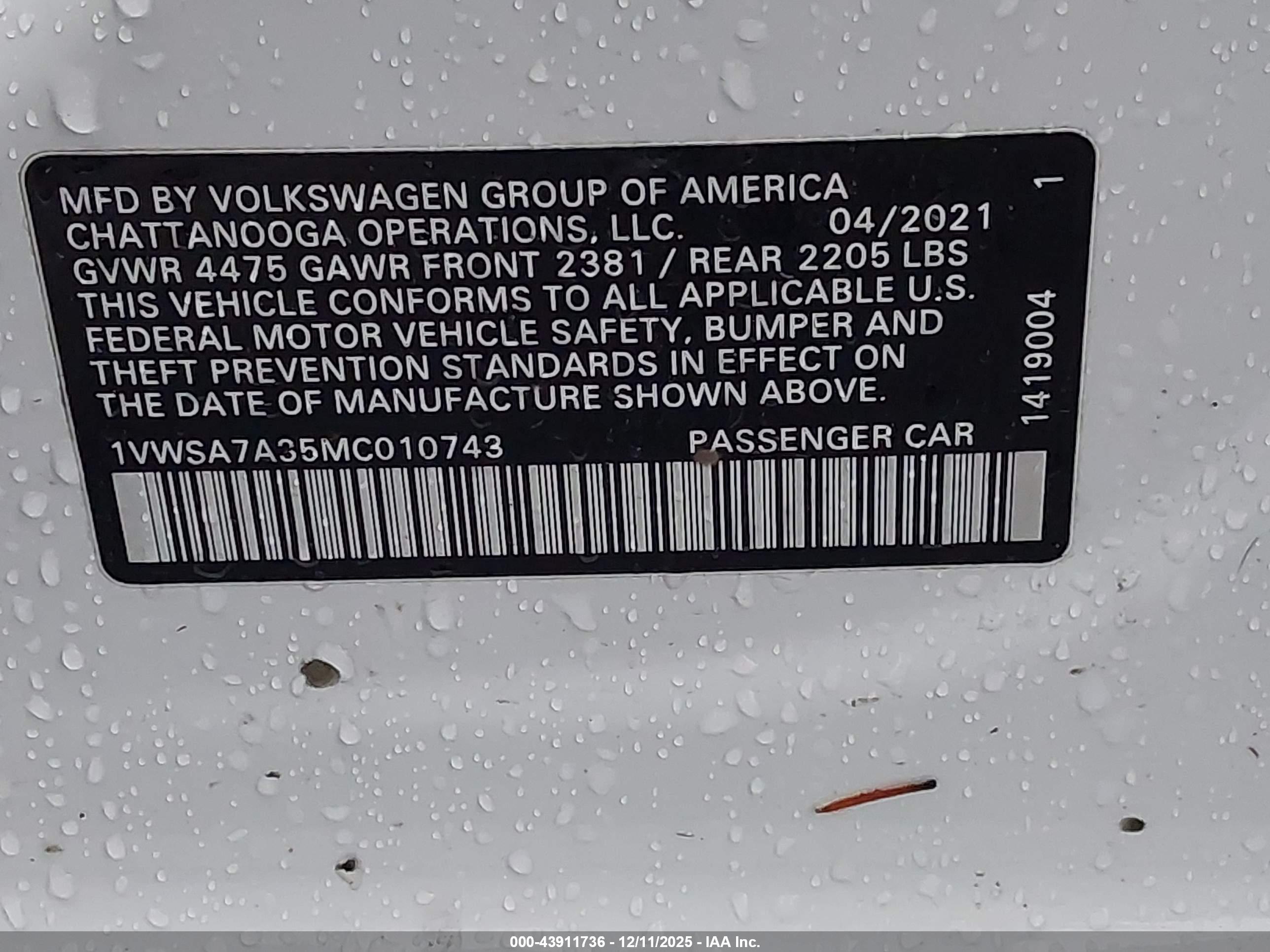 VOLKSWAGEN PASSAT image 9