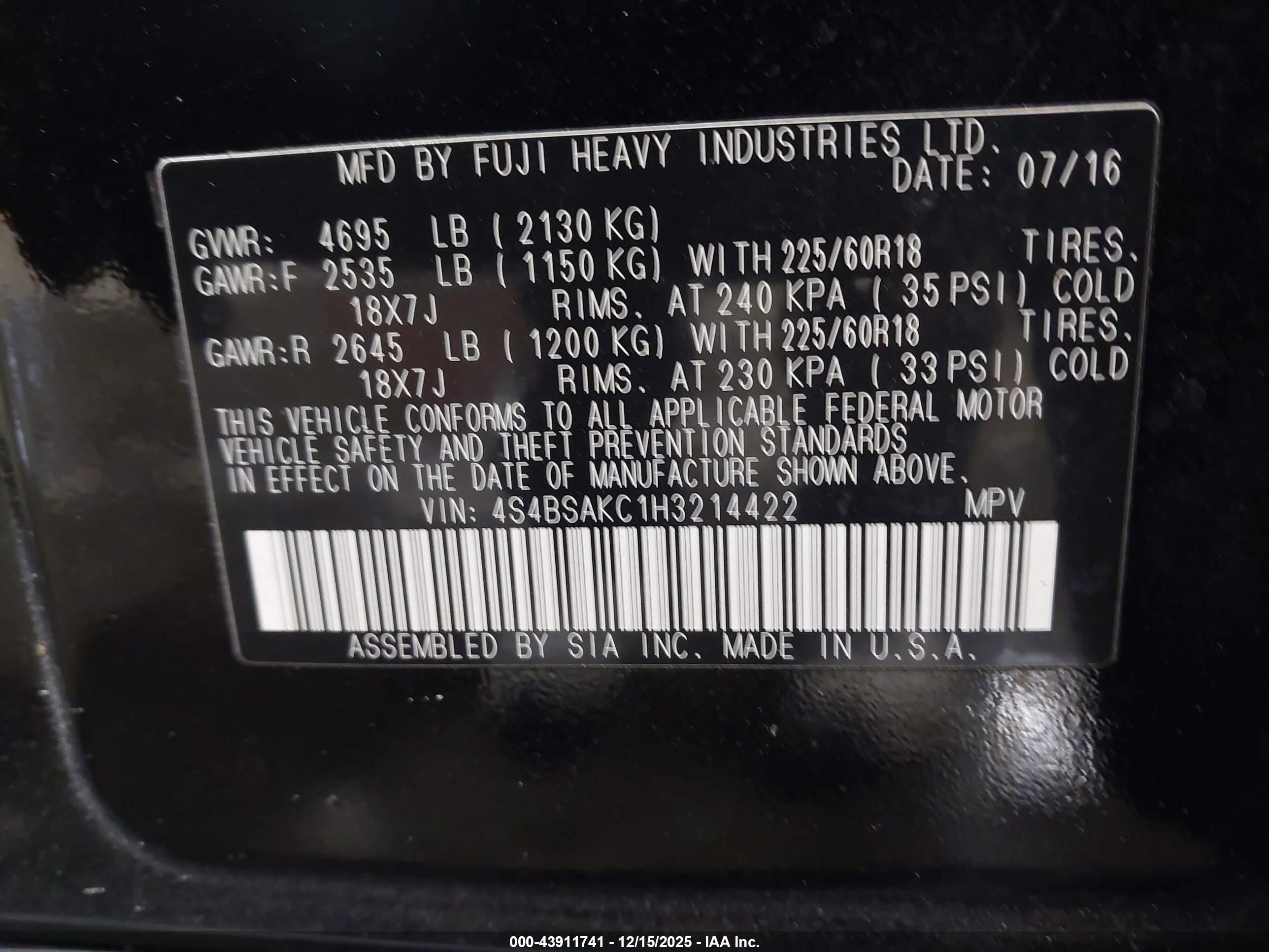 SUBARU OUTBACK image 9
