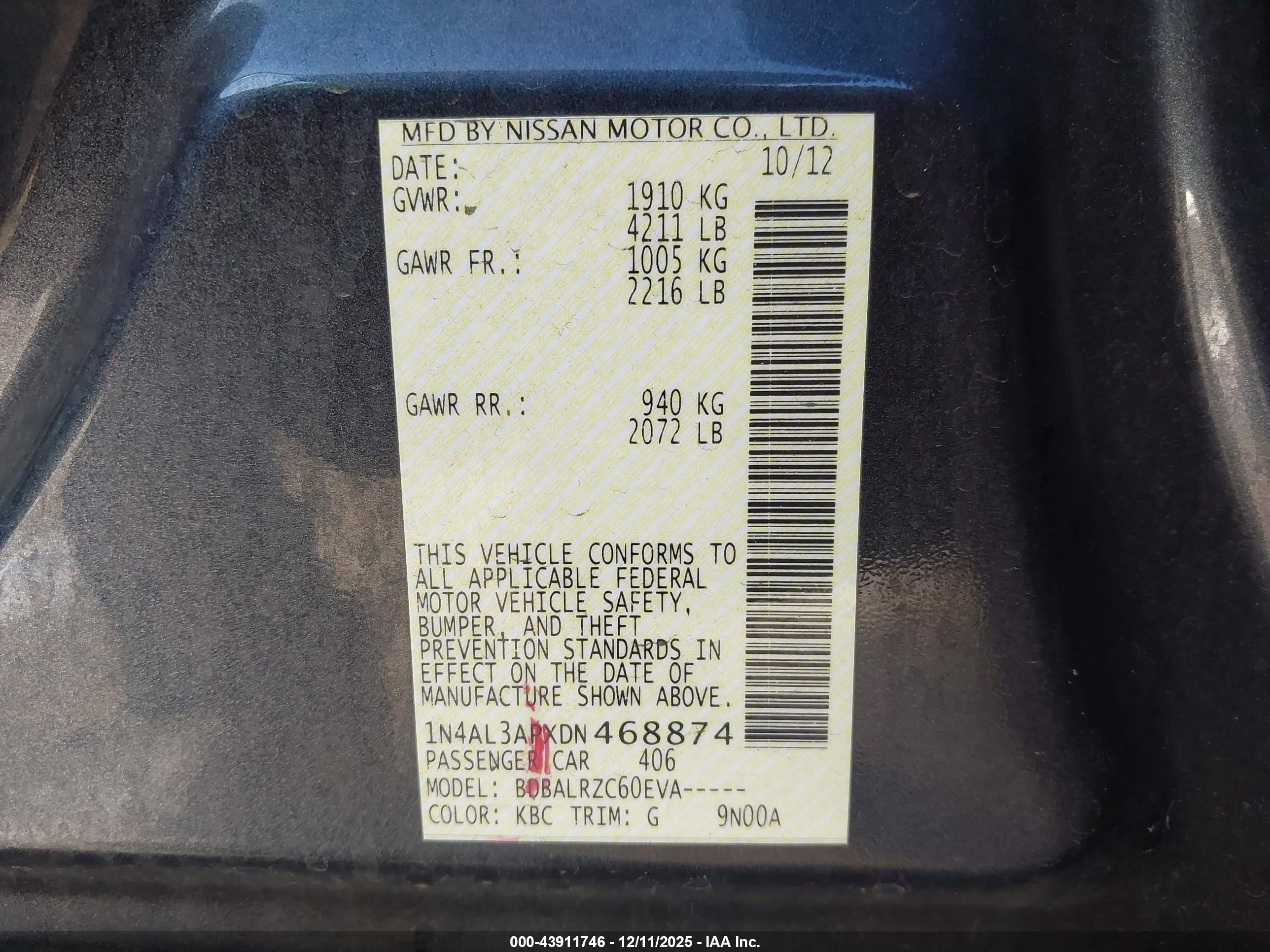 NISSAN ALTIMA image 9