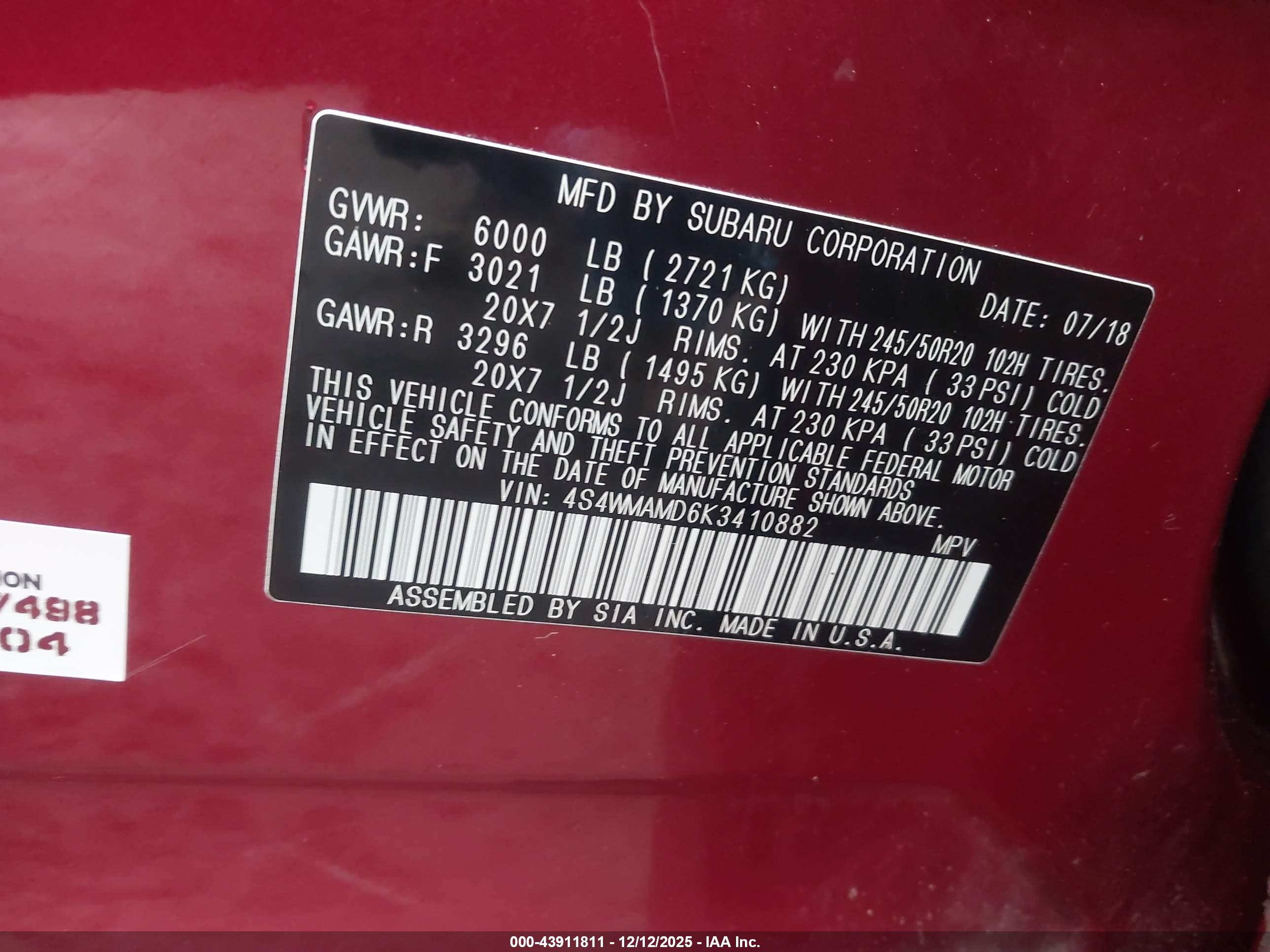 SUBARU ASCENT image 9