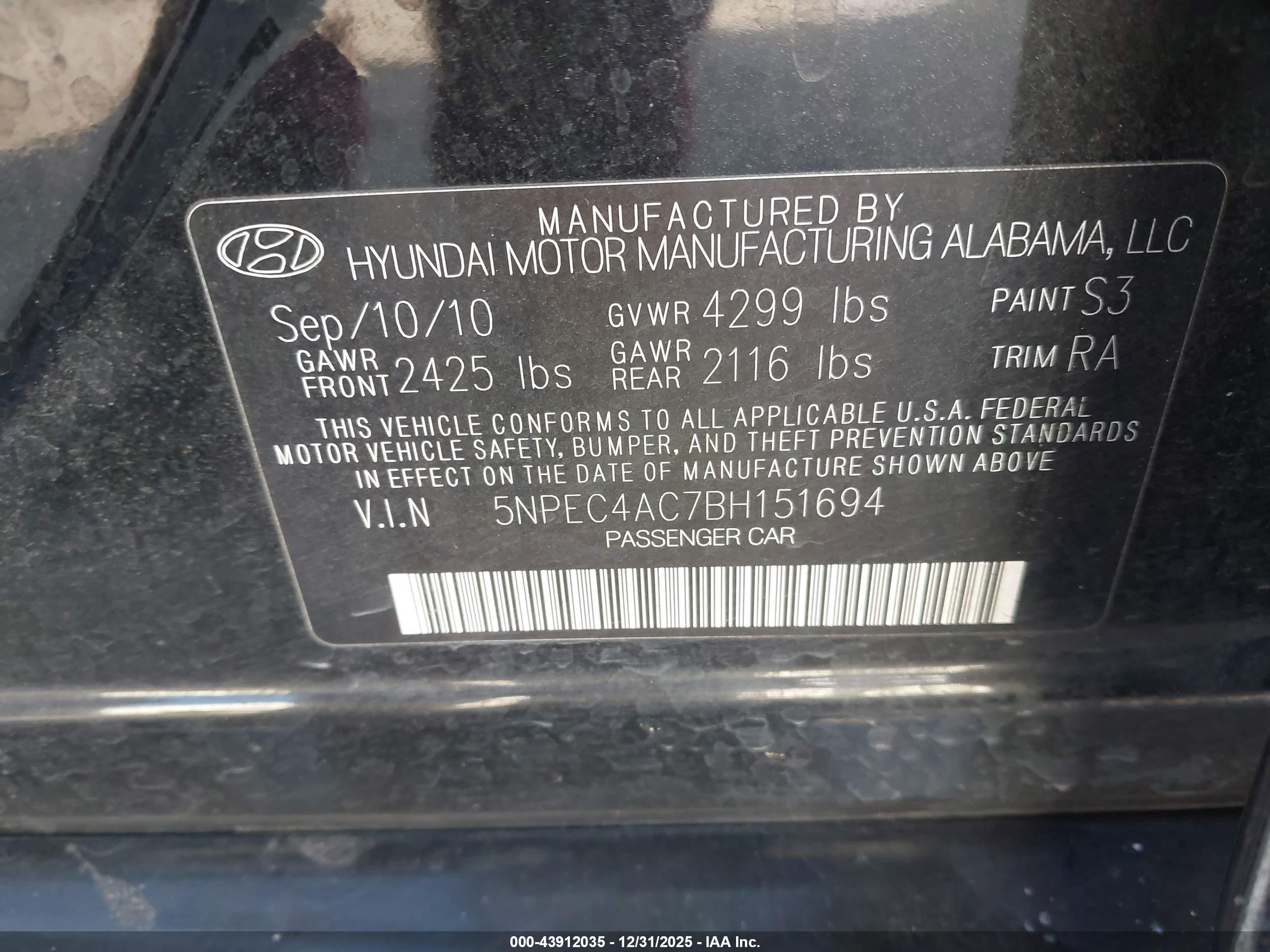 HYUNDAI SONATA image 9