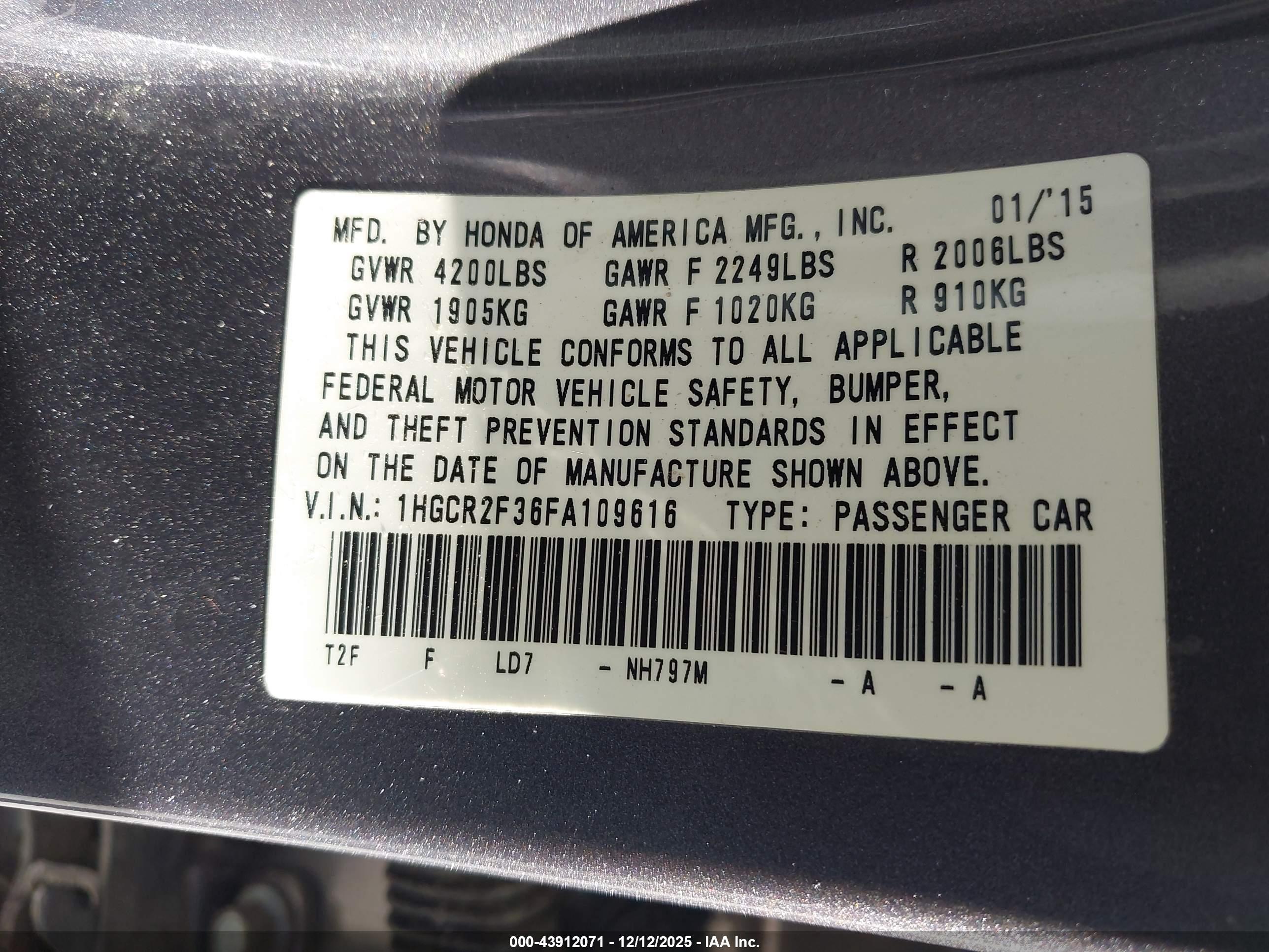 HONDA ACCORD image 9