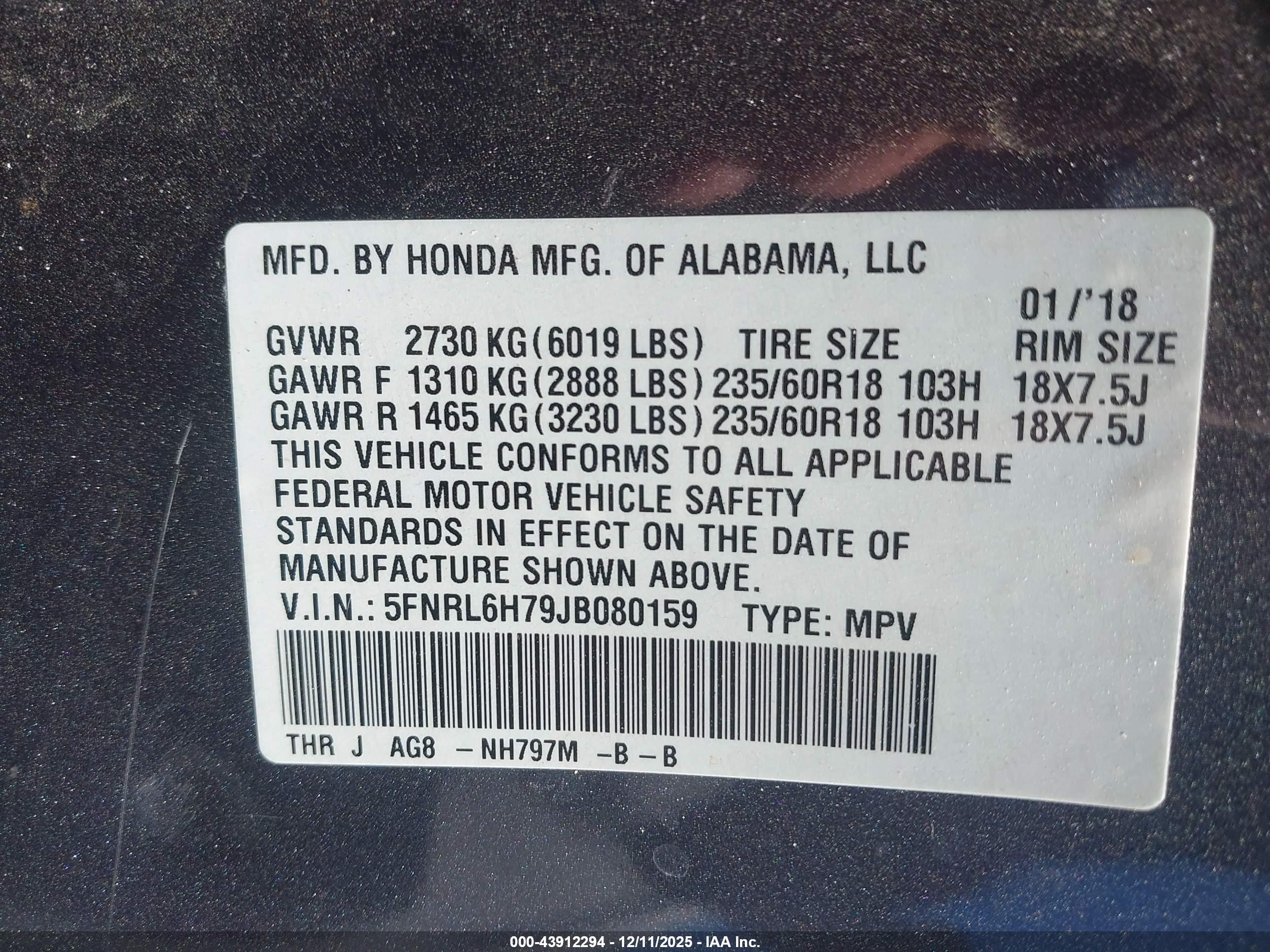 HONDA ODYSSEY image 9