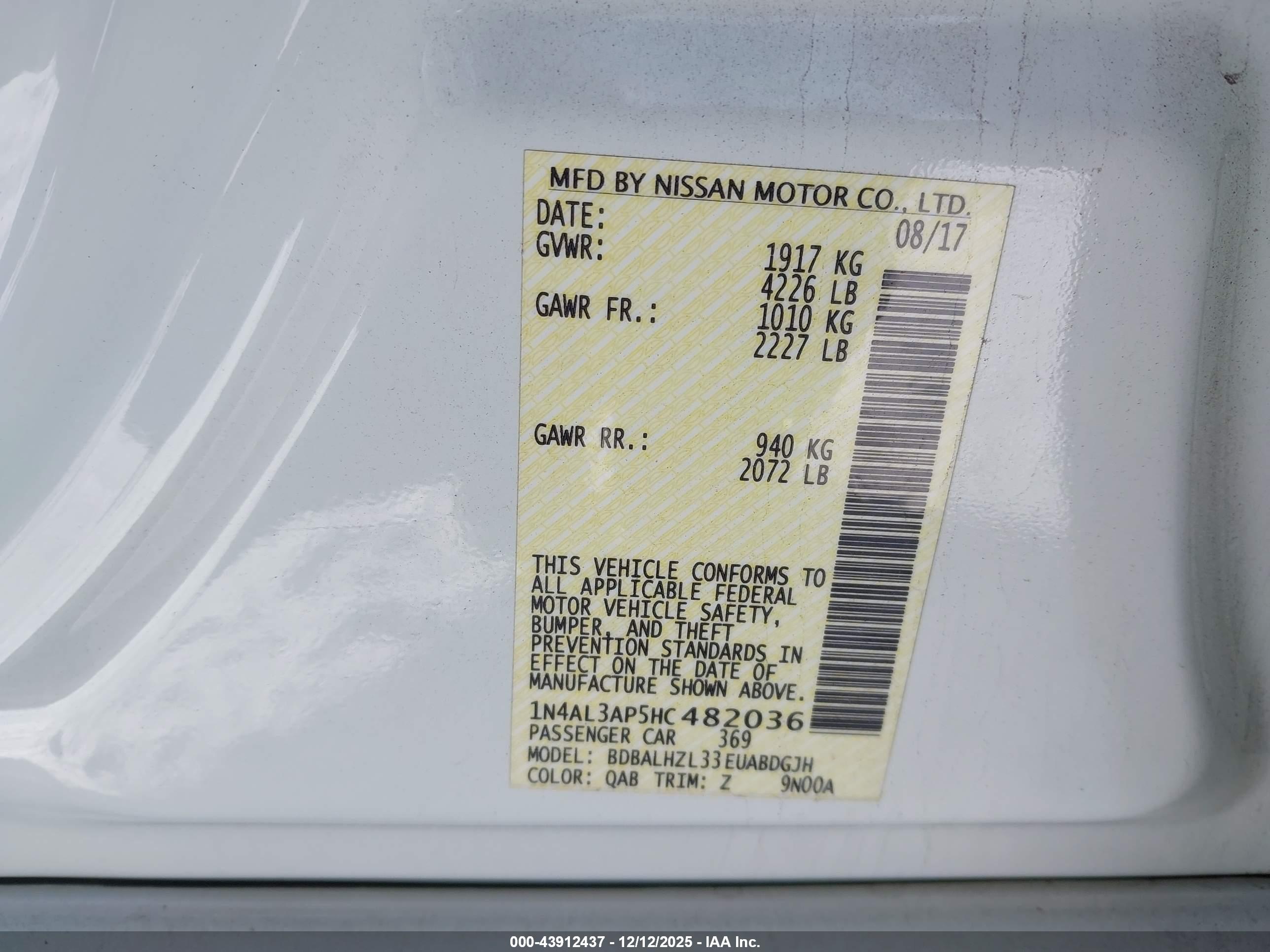NISSAN ALTIMA image 9