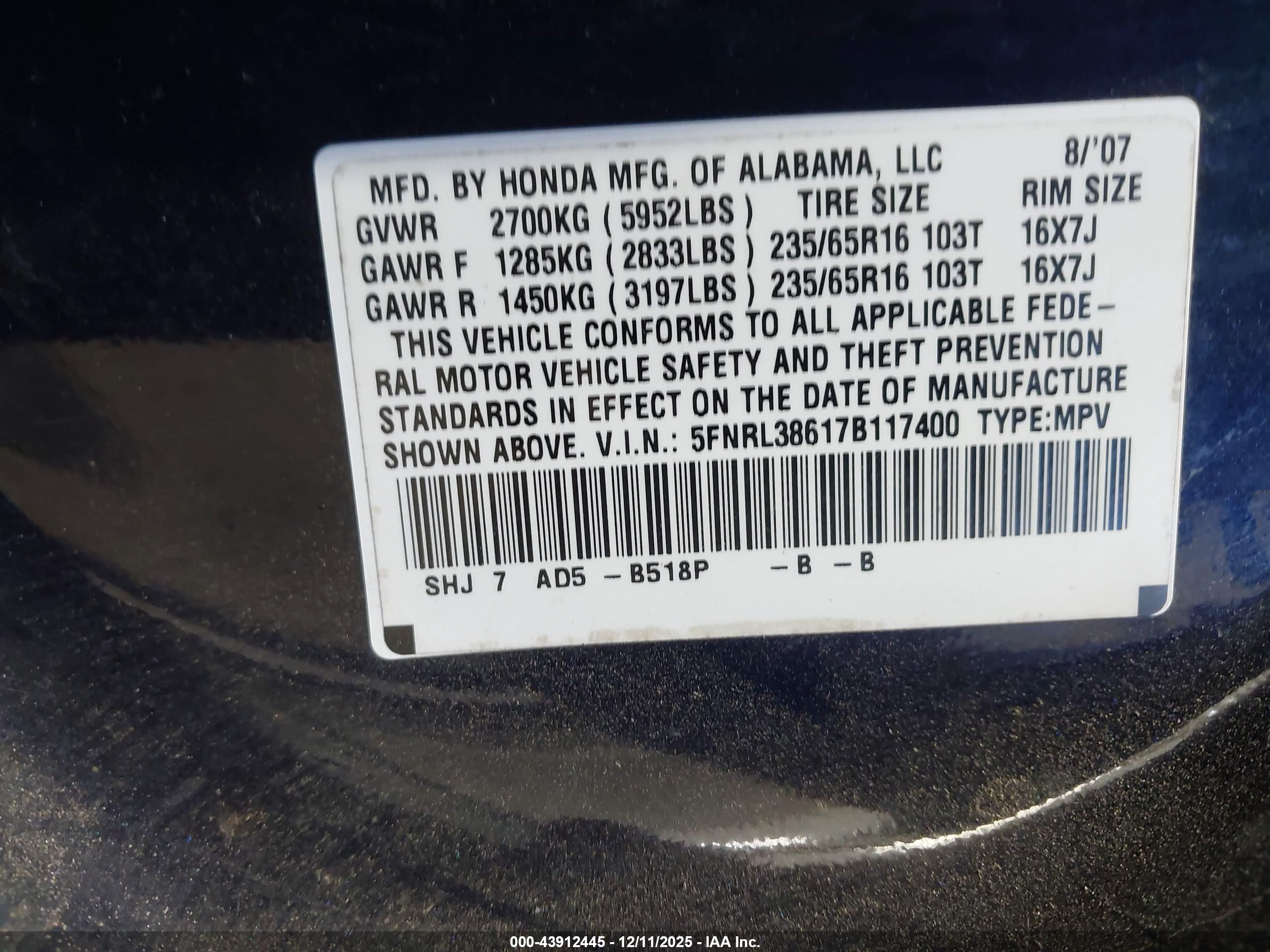 HONDA ODYSSEY image 9