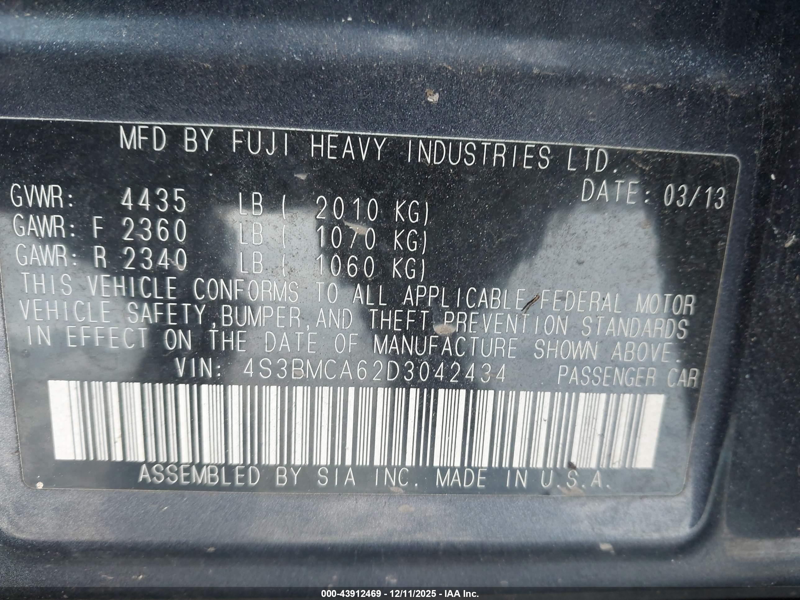 SUBARU LEGACY image 9