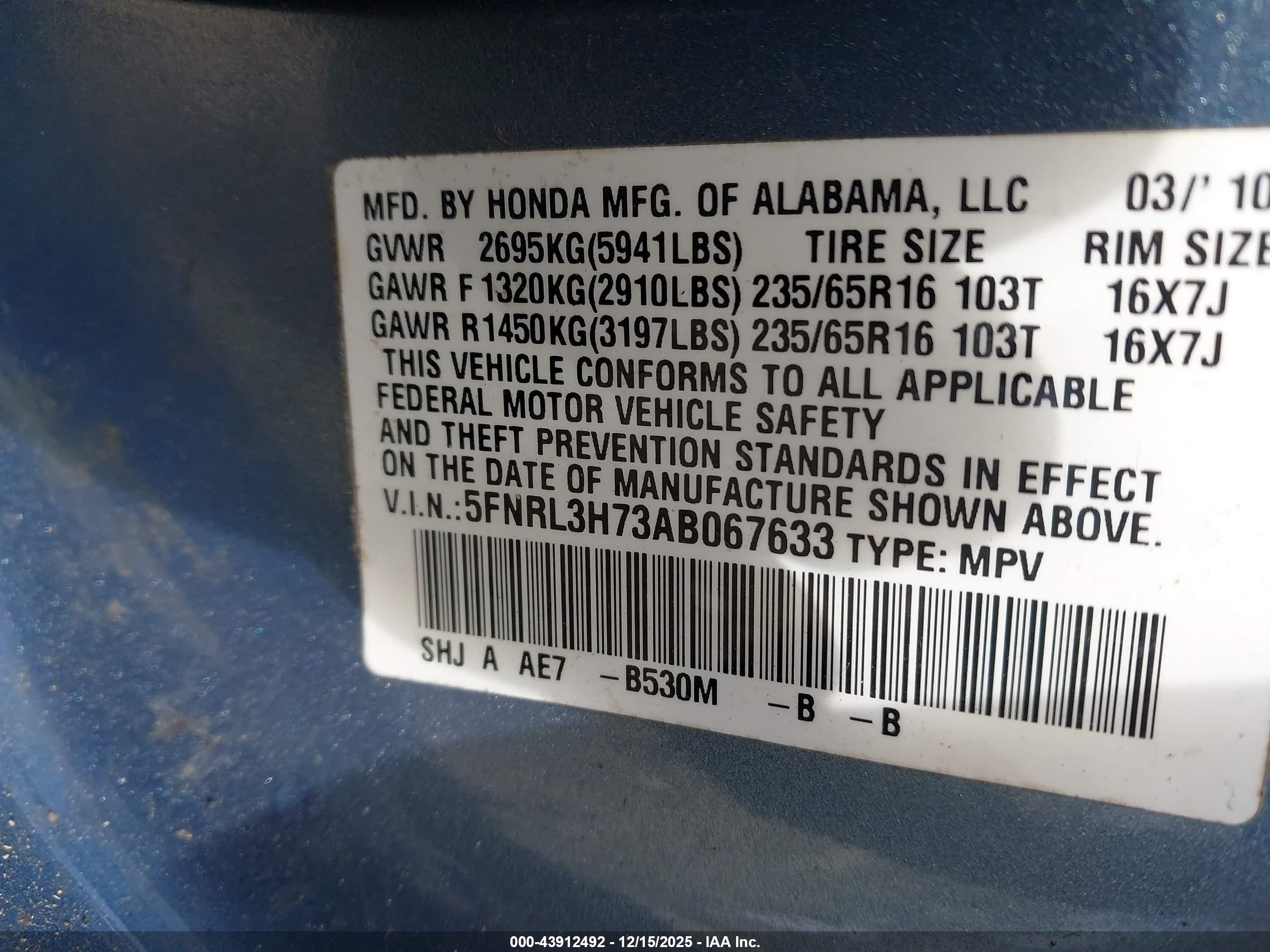 HONDA ODYSSEY image 9