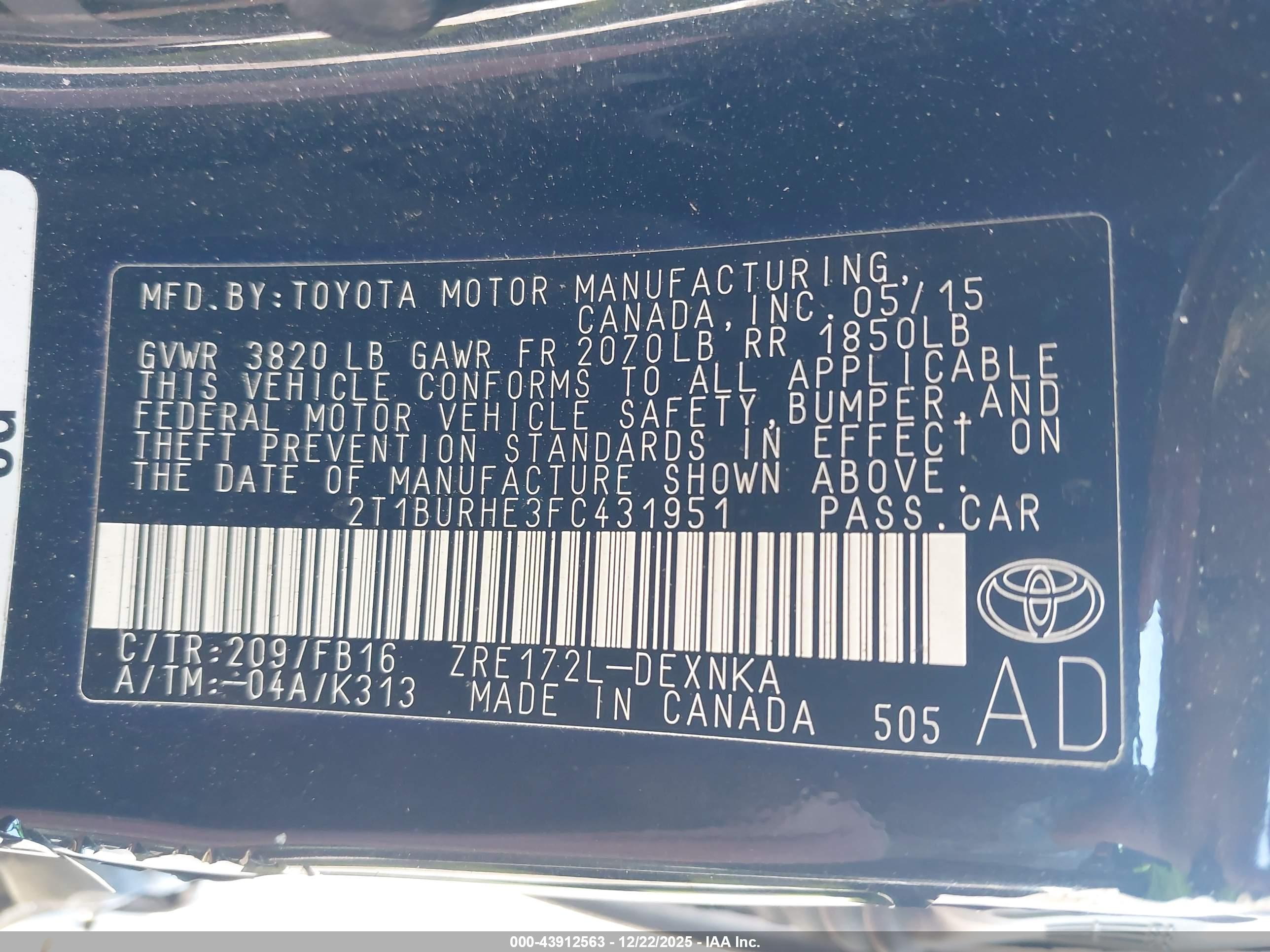 TOYOTA COROLLA image 9